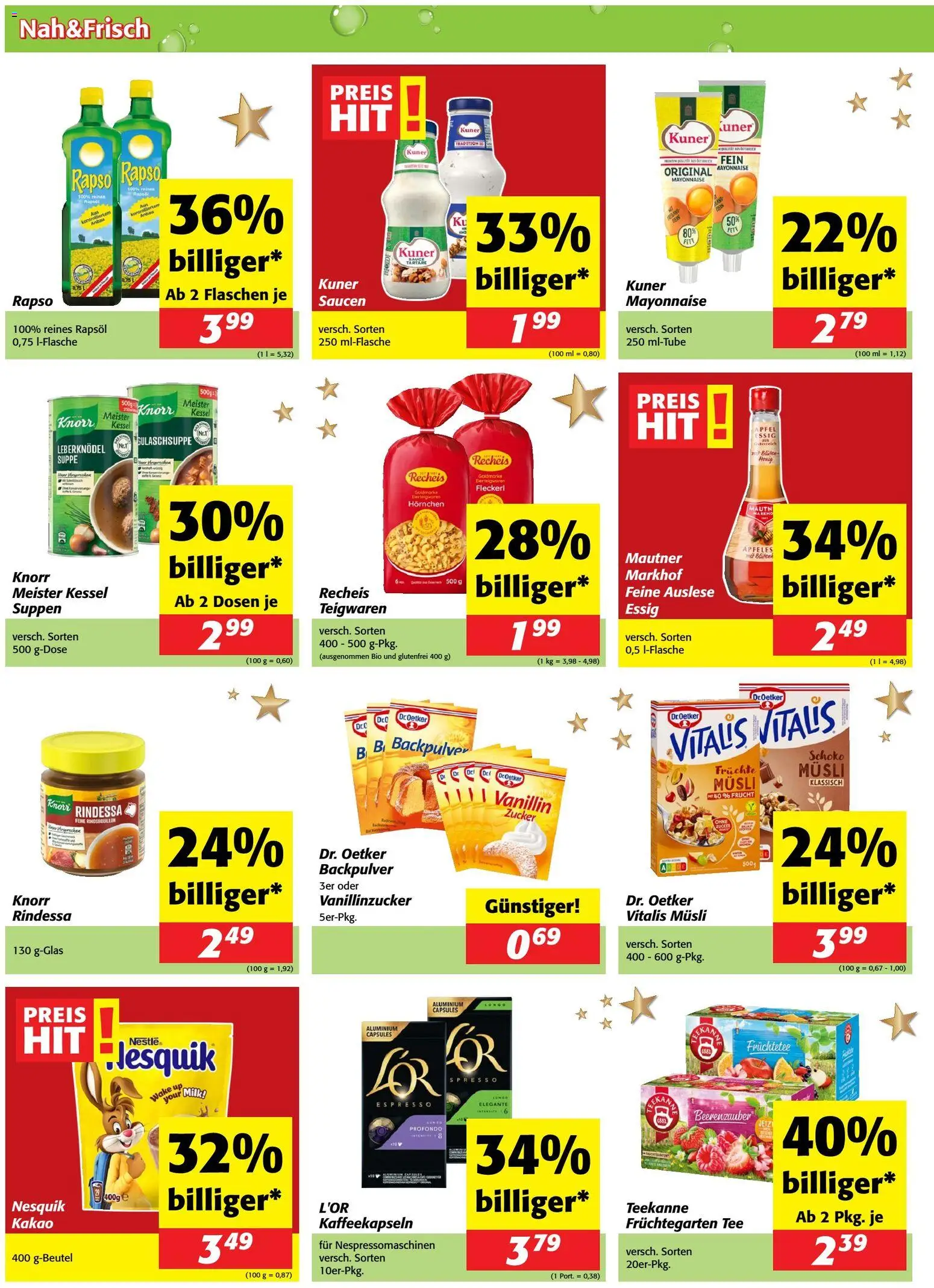 Nah und Frisch Flugblatt gültig ab 17.12.2025 | Seite: 4 | Produkte: Mayonnaise, Zucker, Äpfel, Tee
