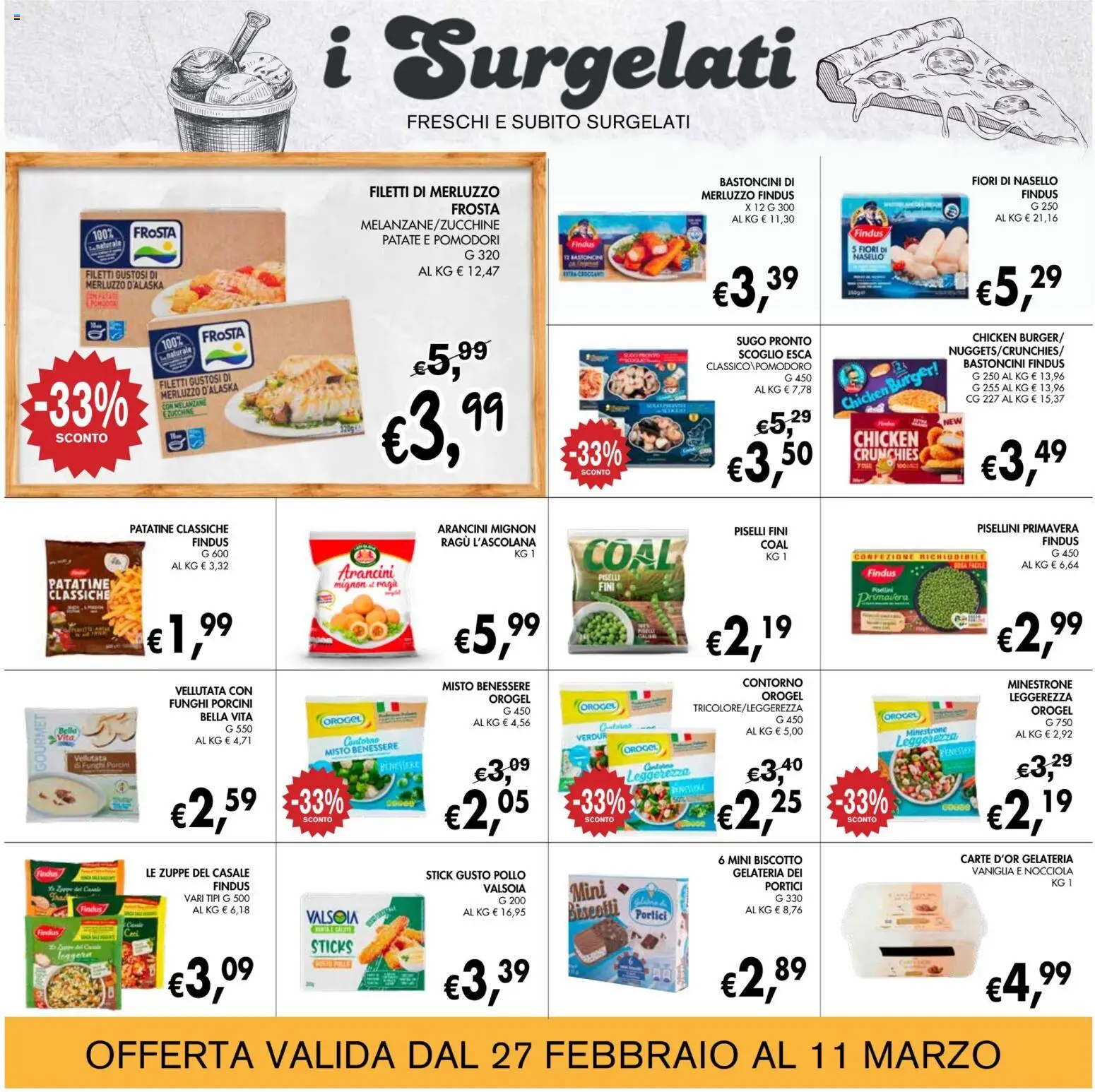 Volantino Coal del 27.02.2026 | Pagina: 9 | Prodotti: Pollo, Patatine, Piselli, Zucchine