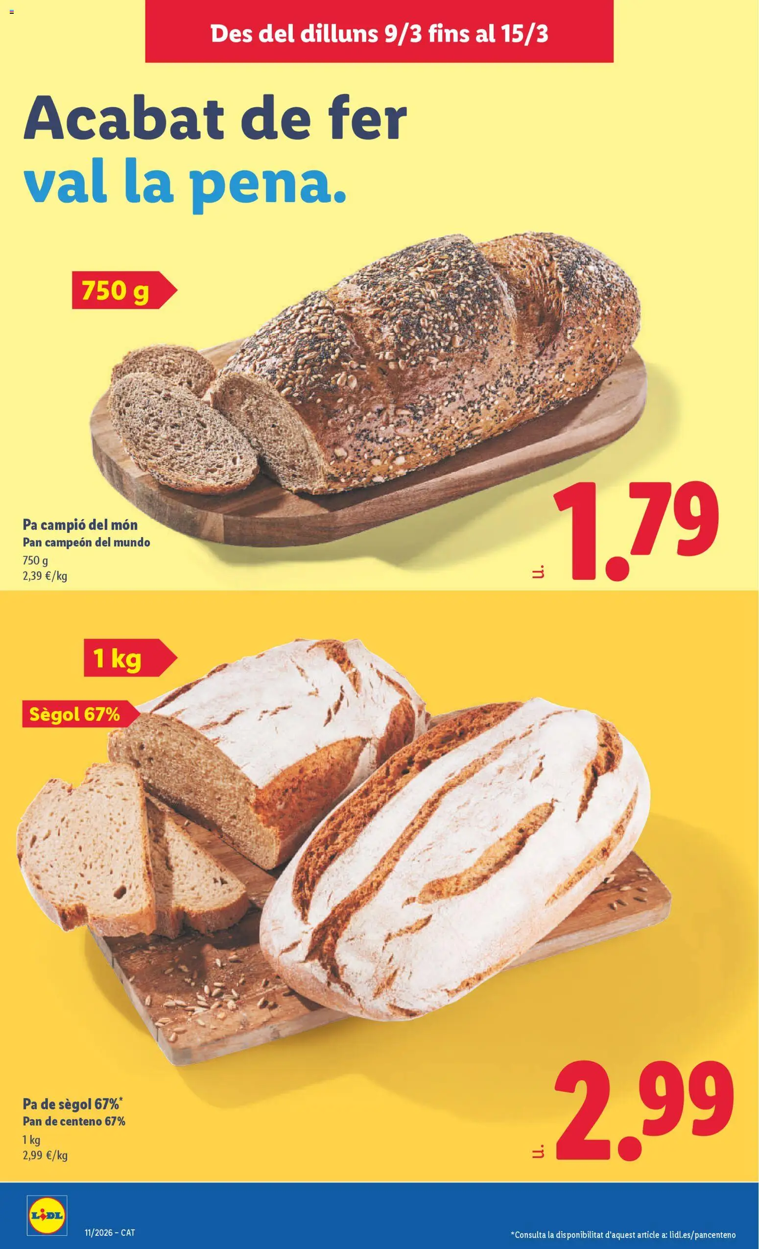 Lidl folleto │ válido desde el 09.03.2026 | Página: 4 | Productos: Pan