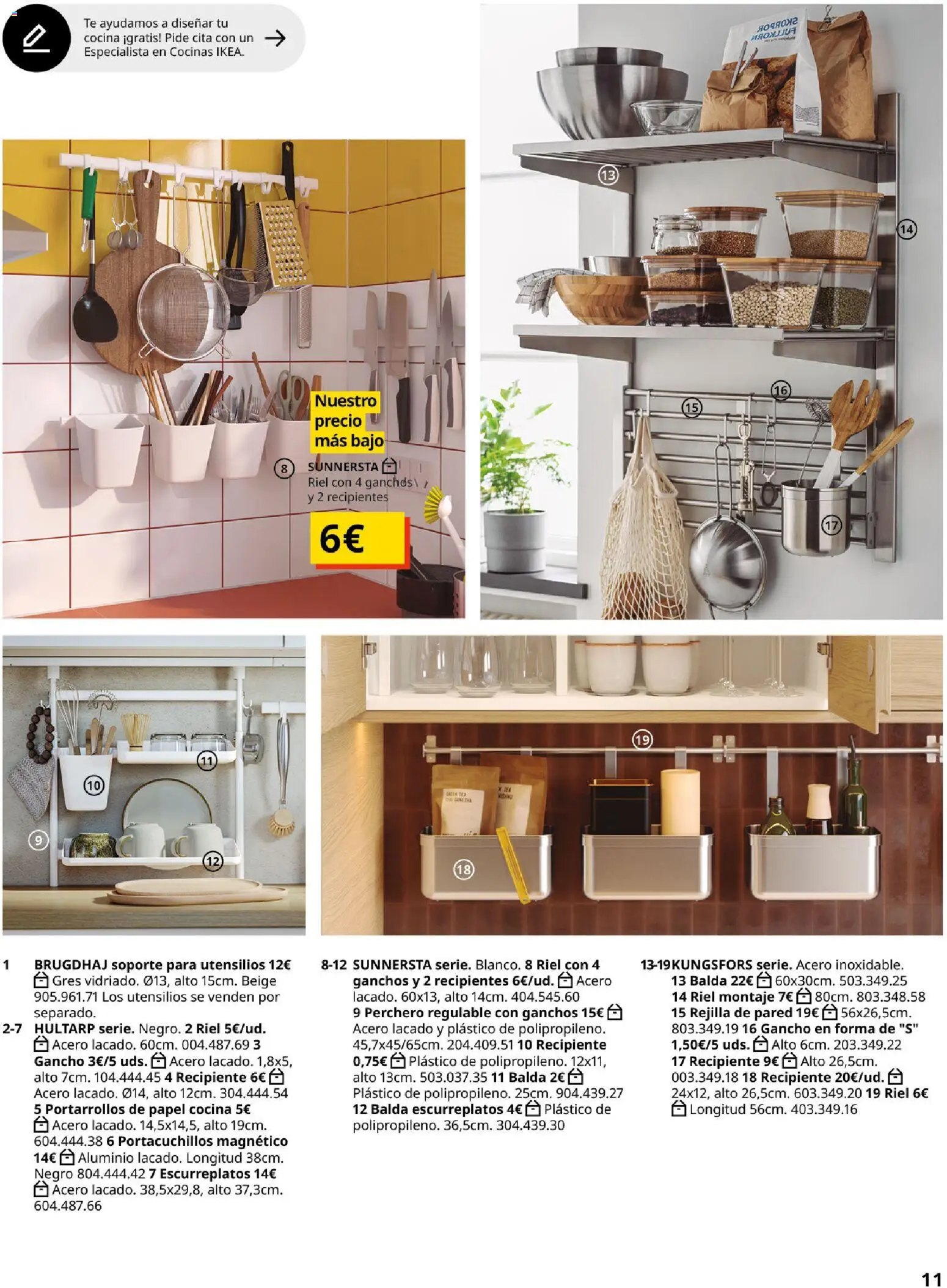 Catálogo IKEA Organización en el hogar │ válido desde el 15.01.2026 | Página: 11 | Productos: Perchero, Té, Cocina