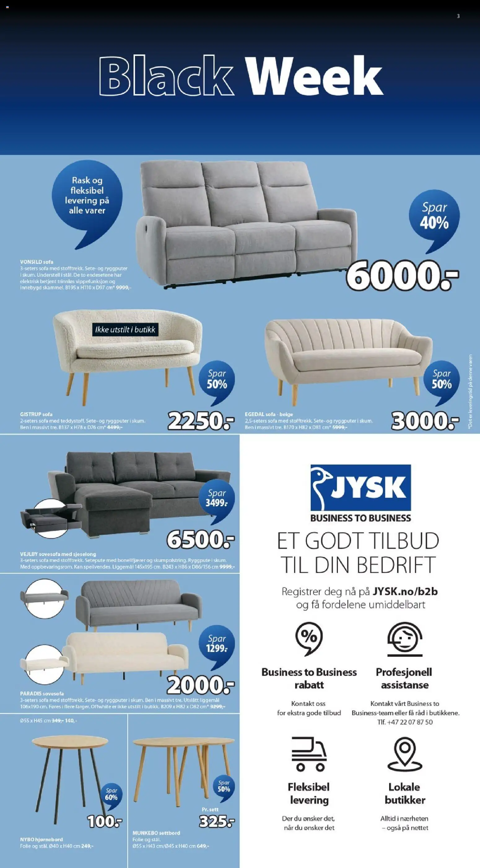 {H1} | Side: 3 | Produkter: Kontakt, Sovesofa, Sofa, Sjeselong