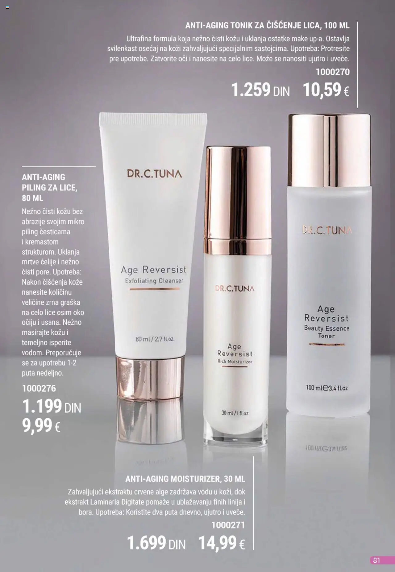 Farmasi katalog - važi od 01.08.2025 | Strana: 81 | Proizvode: Piling, Toner, Tonik