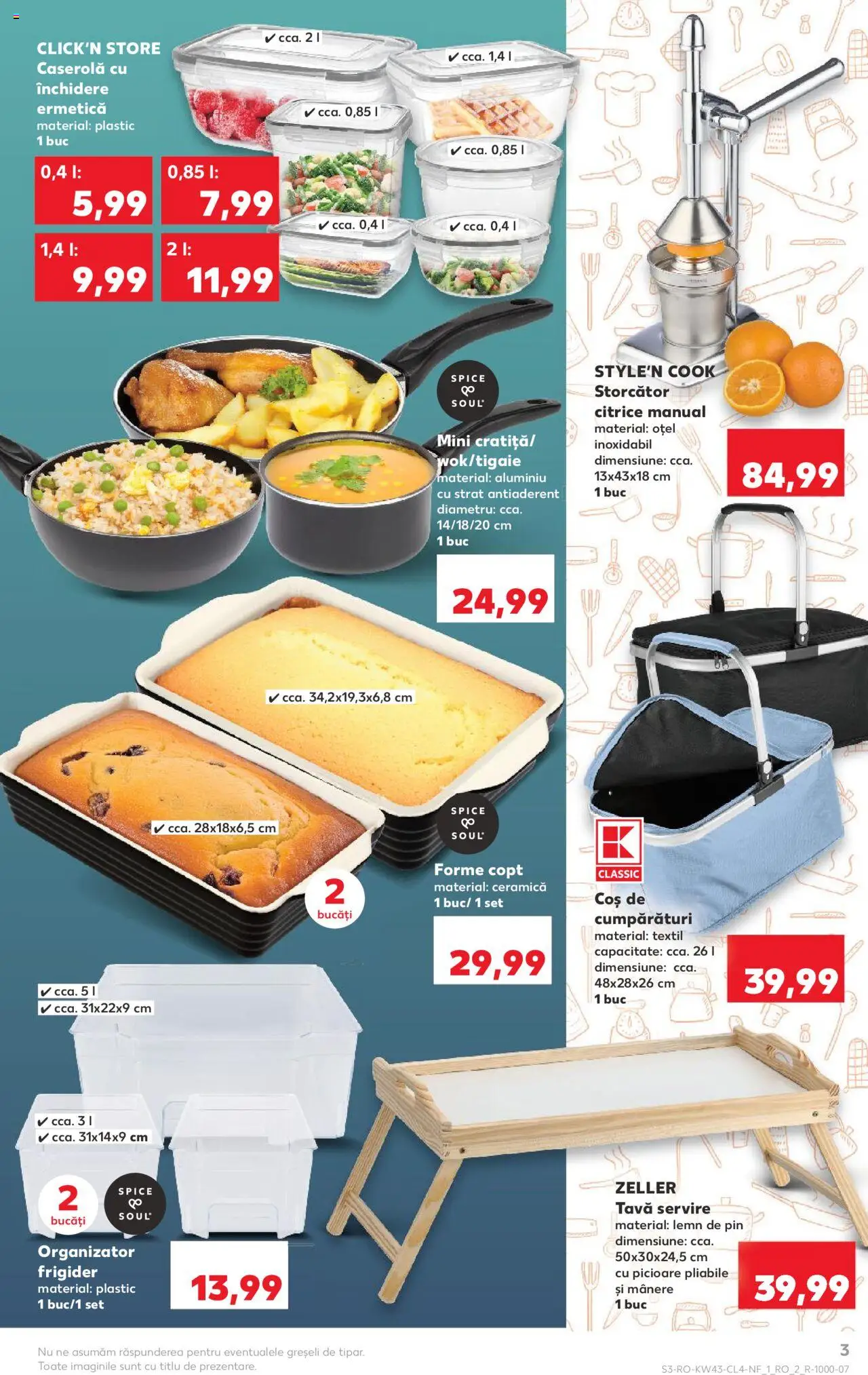 Noul catalog Kaufland – valabil de la 22.10.2025 | Pagină: 3 | Produse: Frigider, Storcător, Coș