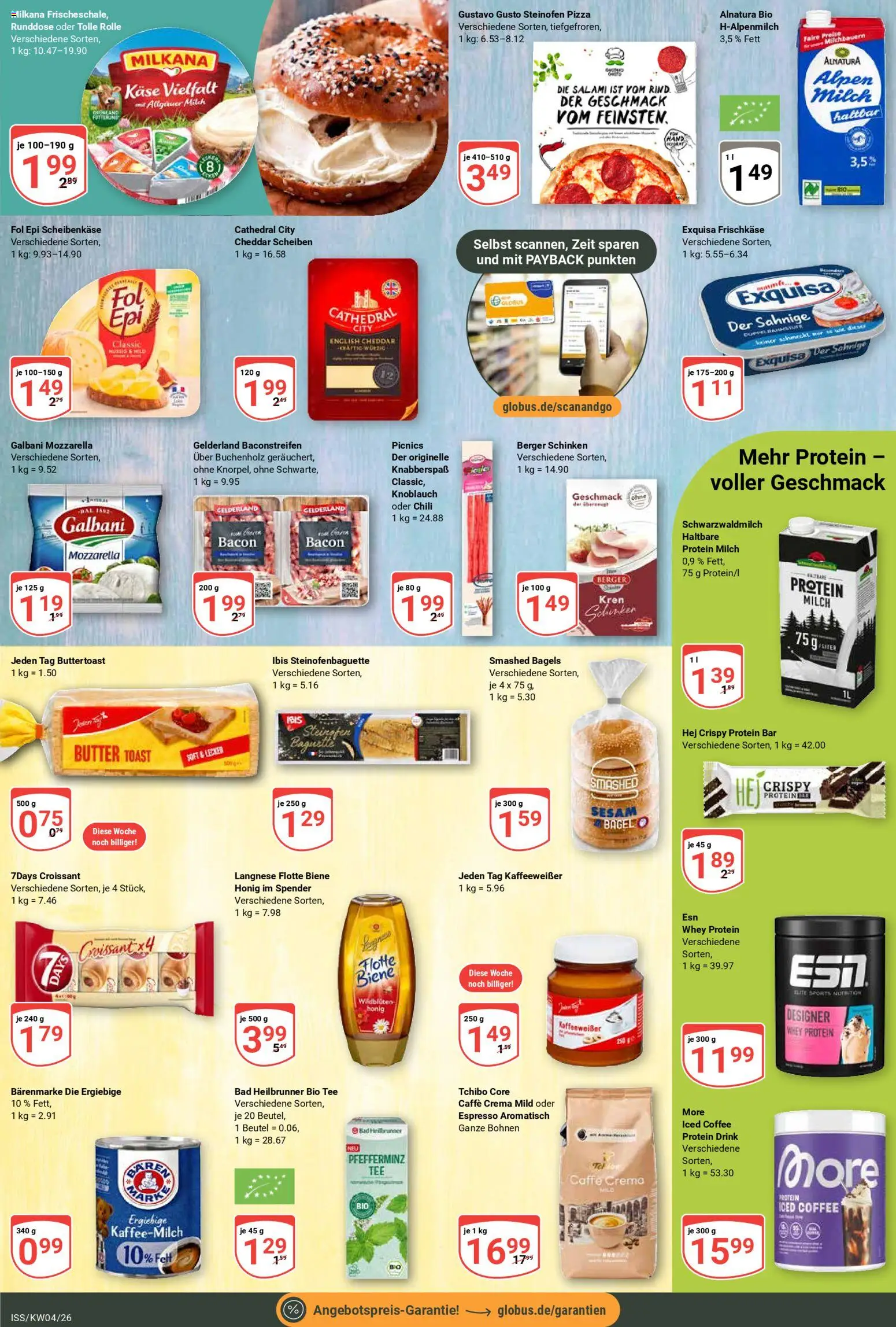 Globus Prospekt 	 – gültig ab 19.01.2026 | Seite: 12 | Produkte: Milch, Käse, Knoblauch, Frischkase