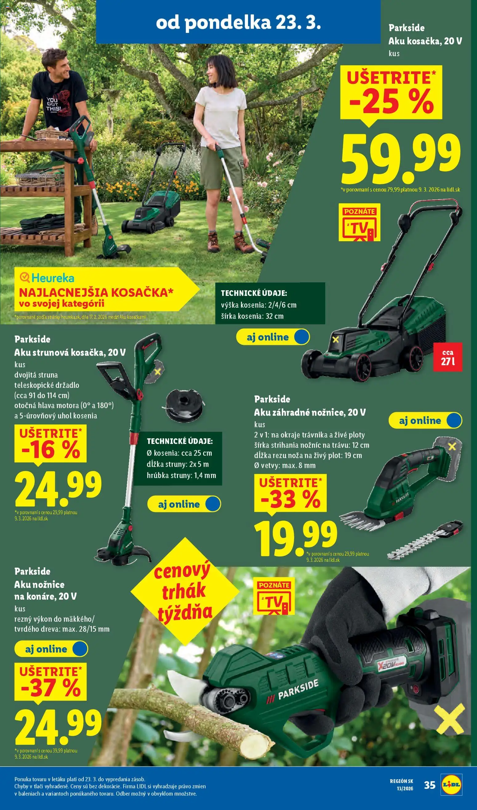 Nové Lidl akcie – leták je platný od 23.03.2026 | Strana: 45 | Produkty: Aku, Parkside, Parkside aku