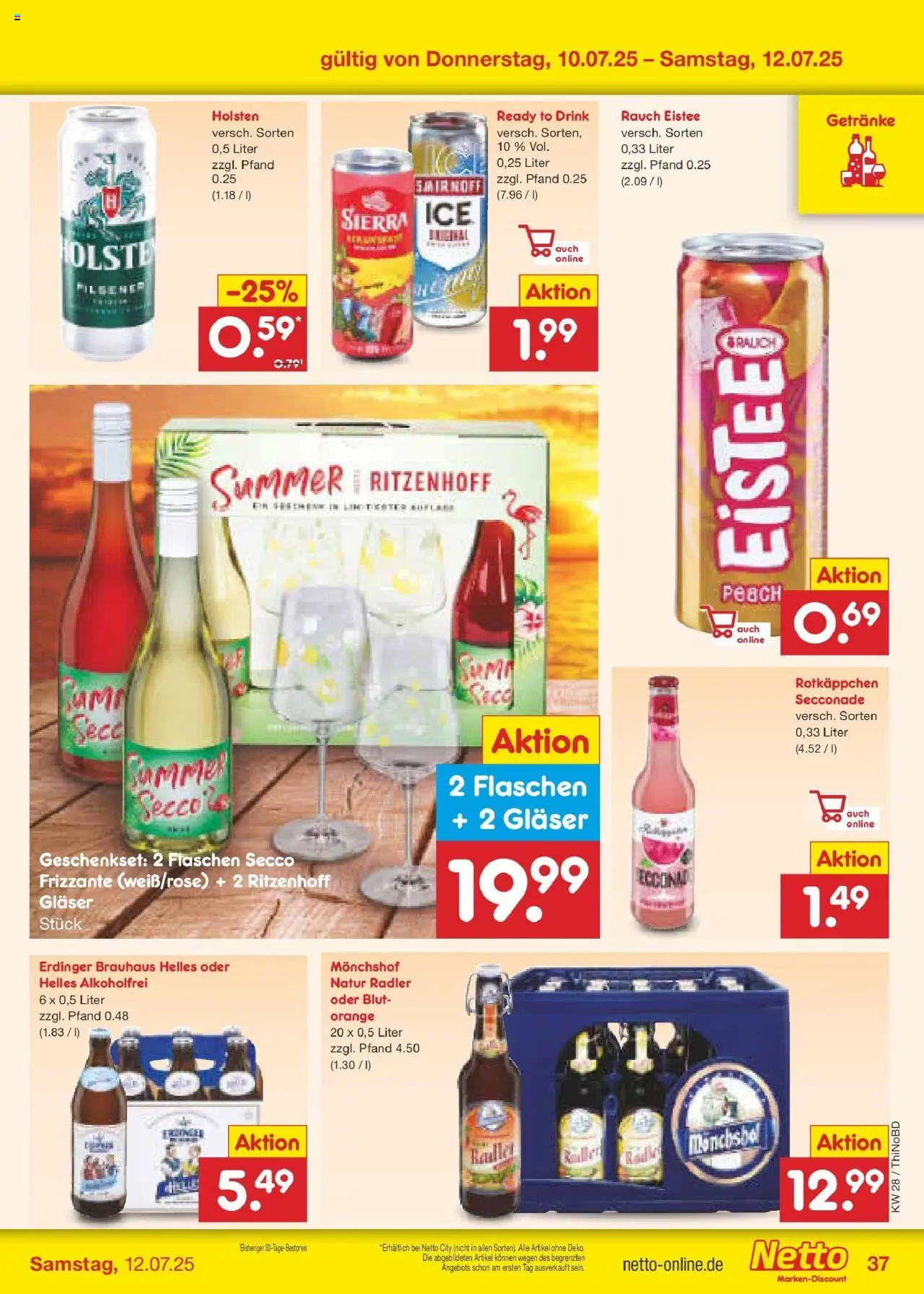Netto Marken-Discount prospekt Herzberg	 - gültig ab dem 07.07.2025 | Seite: 53 | Produkte: Erdinger, Holsten, Smirnoff, Rotkäppchen