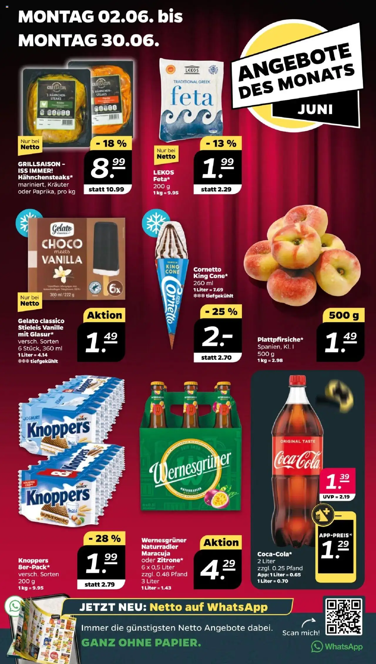 Netto Prospekt 	 - gültig ab dem 02.06.2025 | Seite: 5 | Produkte: Cola, Joghurt, Wernesgruner, Paprika
