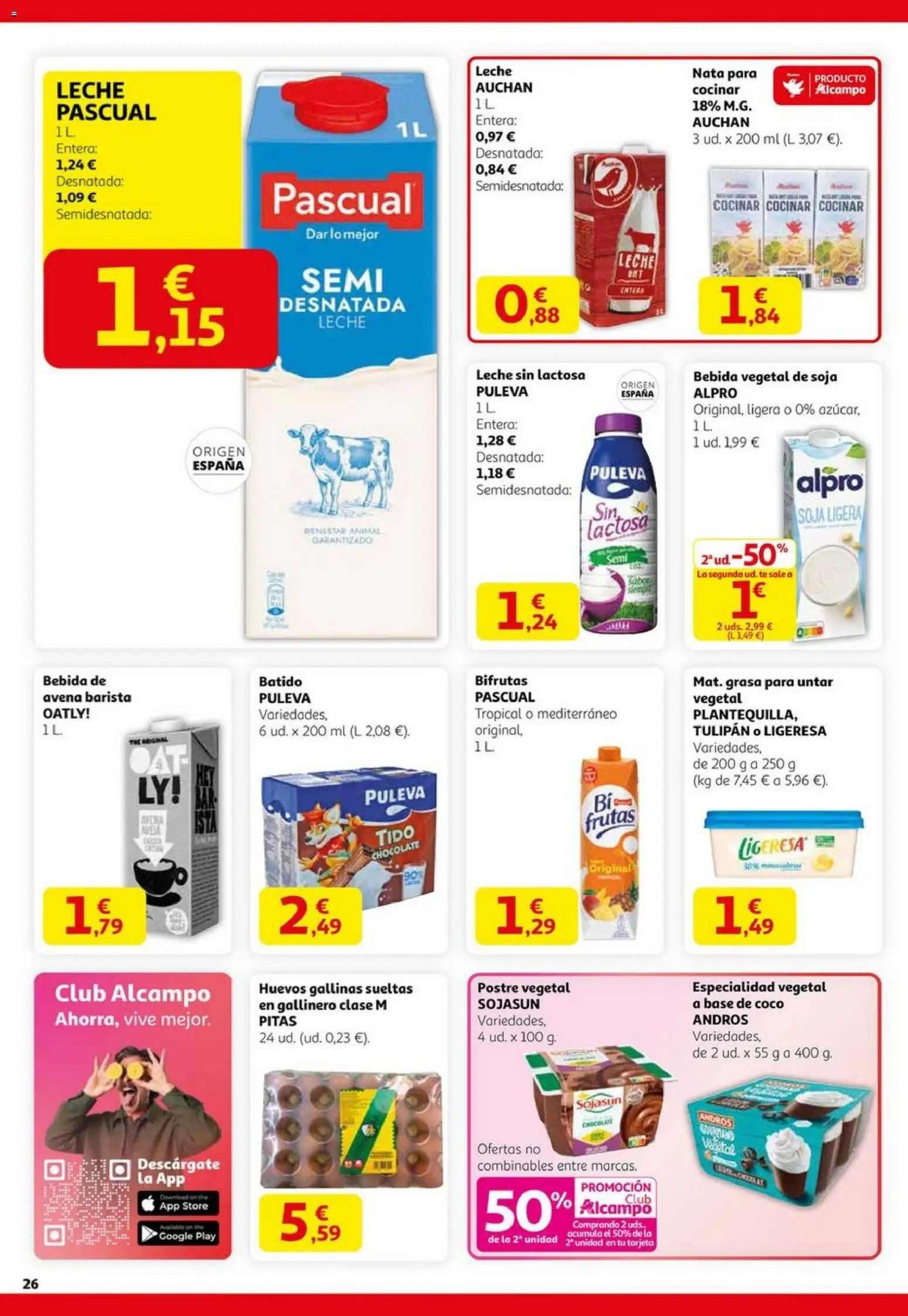 Alcampo - Black Friday  │ válido desde el 06.11.2025 | Página: 26 | Productos: Leche, Huevos, Τυρόπιτα, Μετροταινία