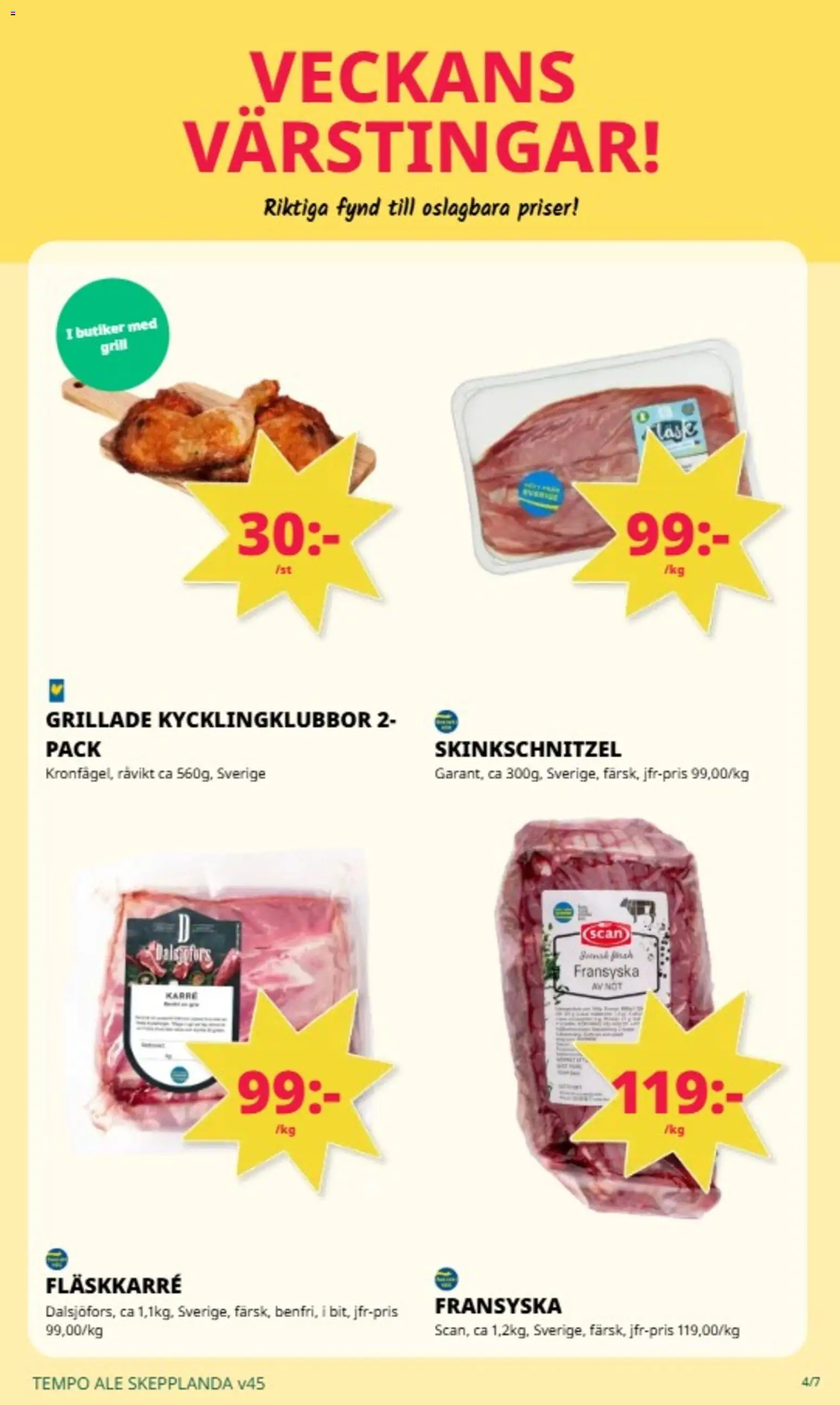 Tempo reklamblad aktuell från 03.11.2025 | Sida: 4 | Produkter: Grill