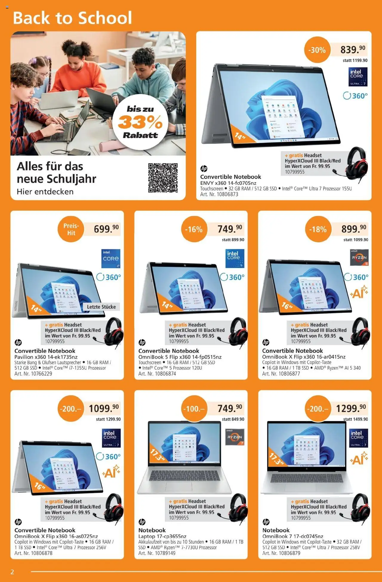 Fust Aktionen ab 28.07.2025 | Seite: 2 | Produkte: Laptop, Notebook, Headset