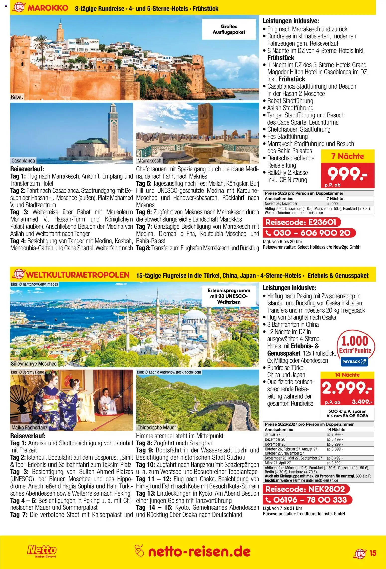 Netto Reisen Prospekt 	 – gültig ab 29.01.2026 | Seite: 15 | Produkte: Uhr