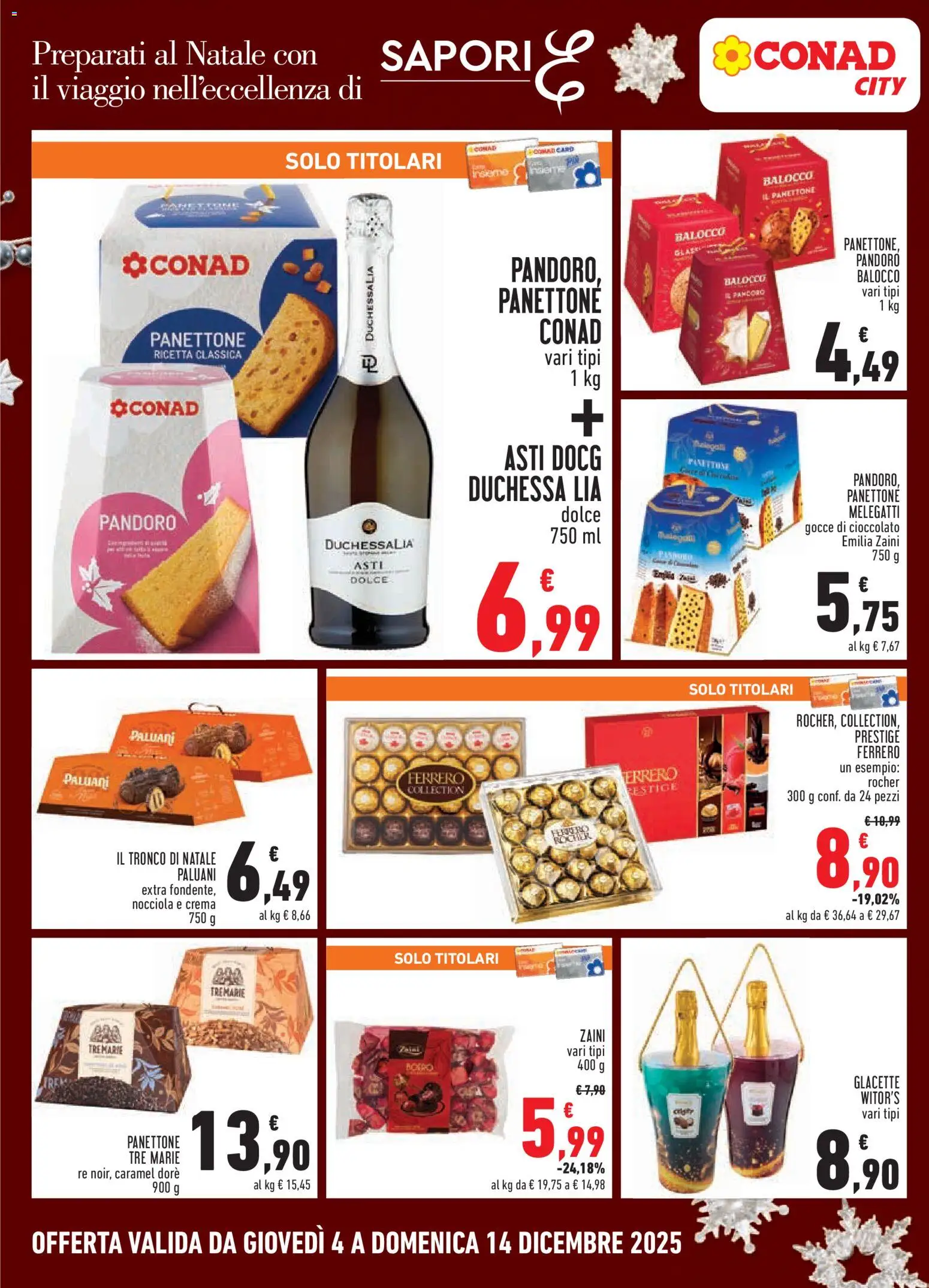 Volantino Conad del 04.12.2025 | Pagina: 10 | Prodotti: Crema, Cioccolato, Pandoro, Panettone
