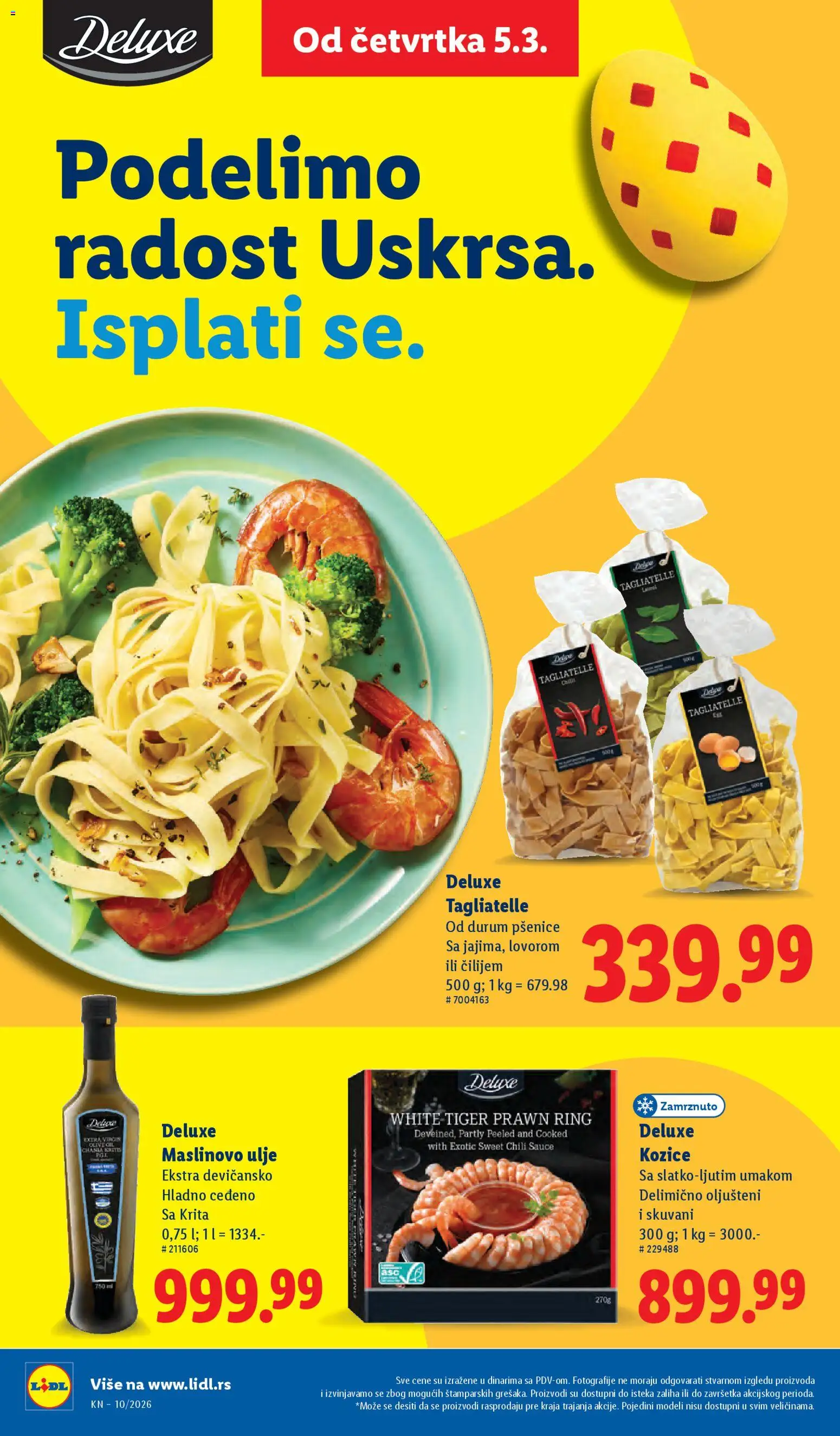 Lidl katalog - važi od 05.03.2026 | Strana: 40 | Proizvode: Tagliatelle, Ulje, Maslinovo ulje