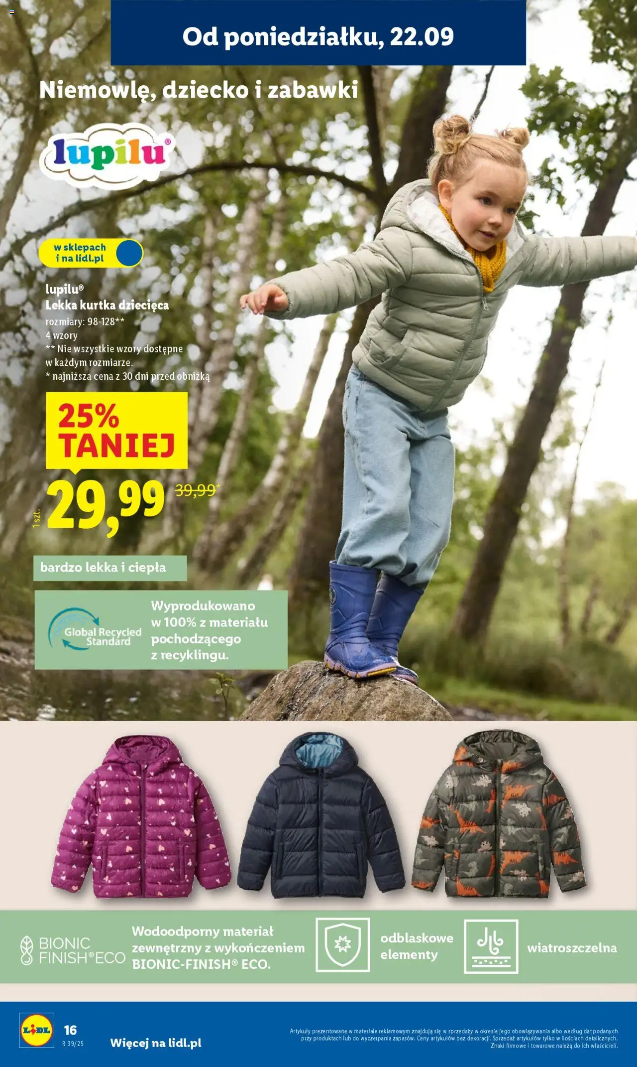 Lidl Katalog od 22.09.2025 | Strona: 16 | Produkty: Kurtka
