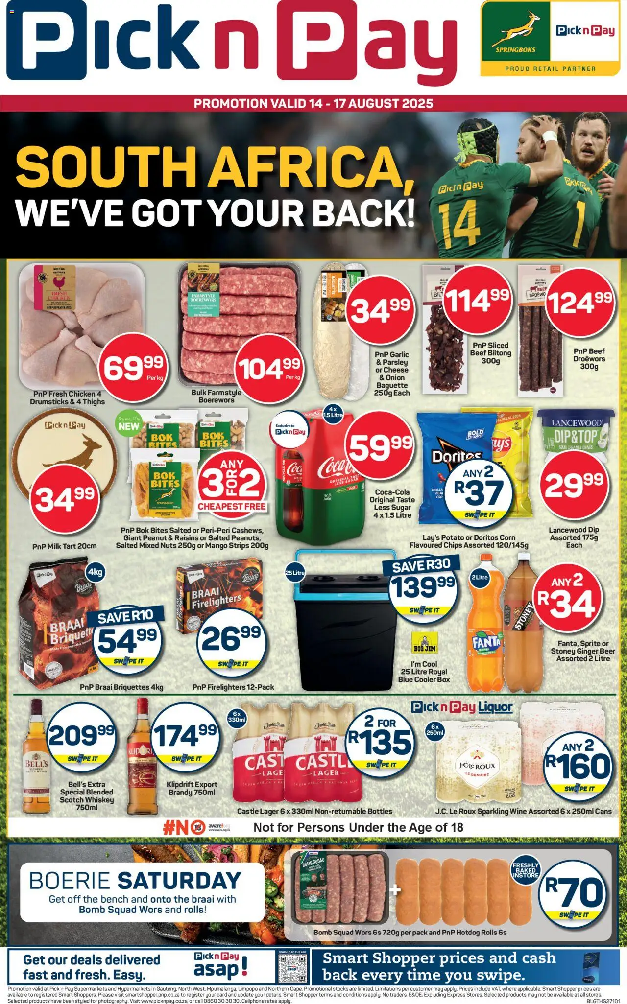Pick n Pay Inland provinces - Weekend Specials │ valid from 14.08.2025 | Page: 1 | Products: Parsley, Boerewors, Cheese, Beer