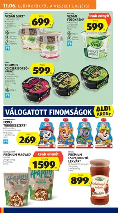 Aldi Akciós újság - amely érvényes a következő dátumtól: 06.11.2025 | Oldal: 18 | Termékek: Cékla, Kokusz, Lekvár, Vegán
