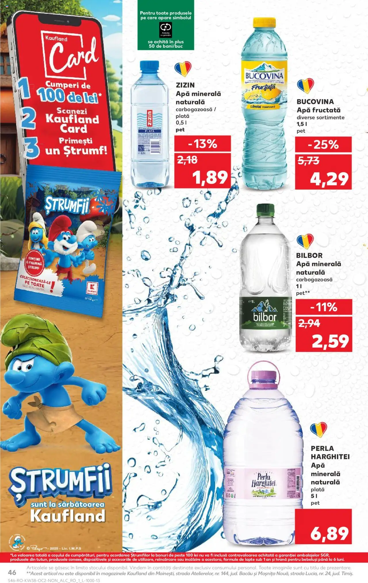 Noul catalog Kaufland – valabil de la 17.09.2025 | Pagină: 46 | Produse: Yazı tahtası kalemi, Lapte, Pește, Apă