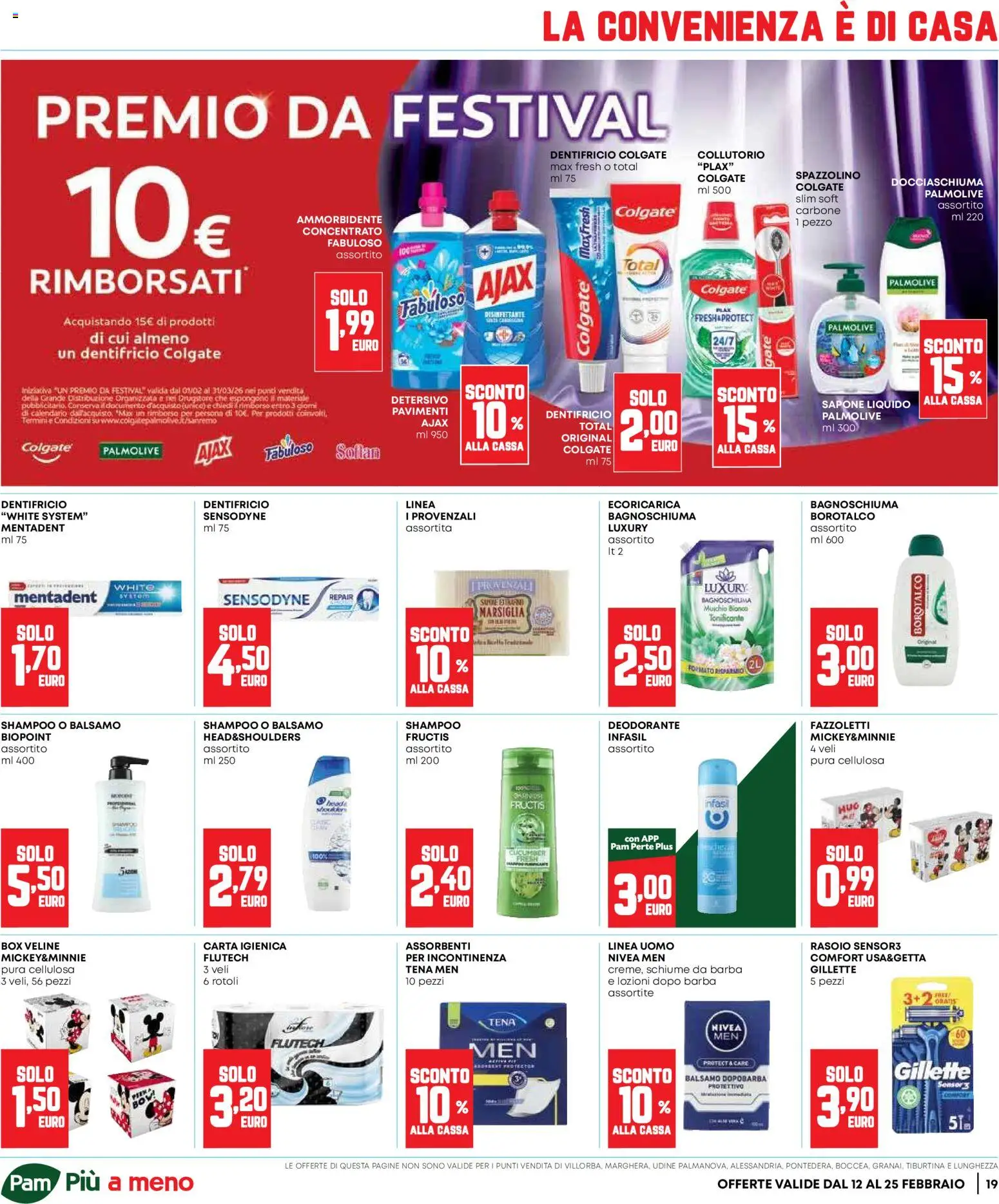 Volantino Panorama del 12.02.2026 | Pagina: 19 | Prodotti: Dopobarba, Rasoio, Carta igienica, Fazzoletti