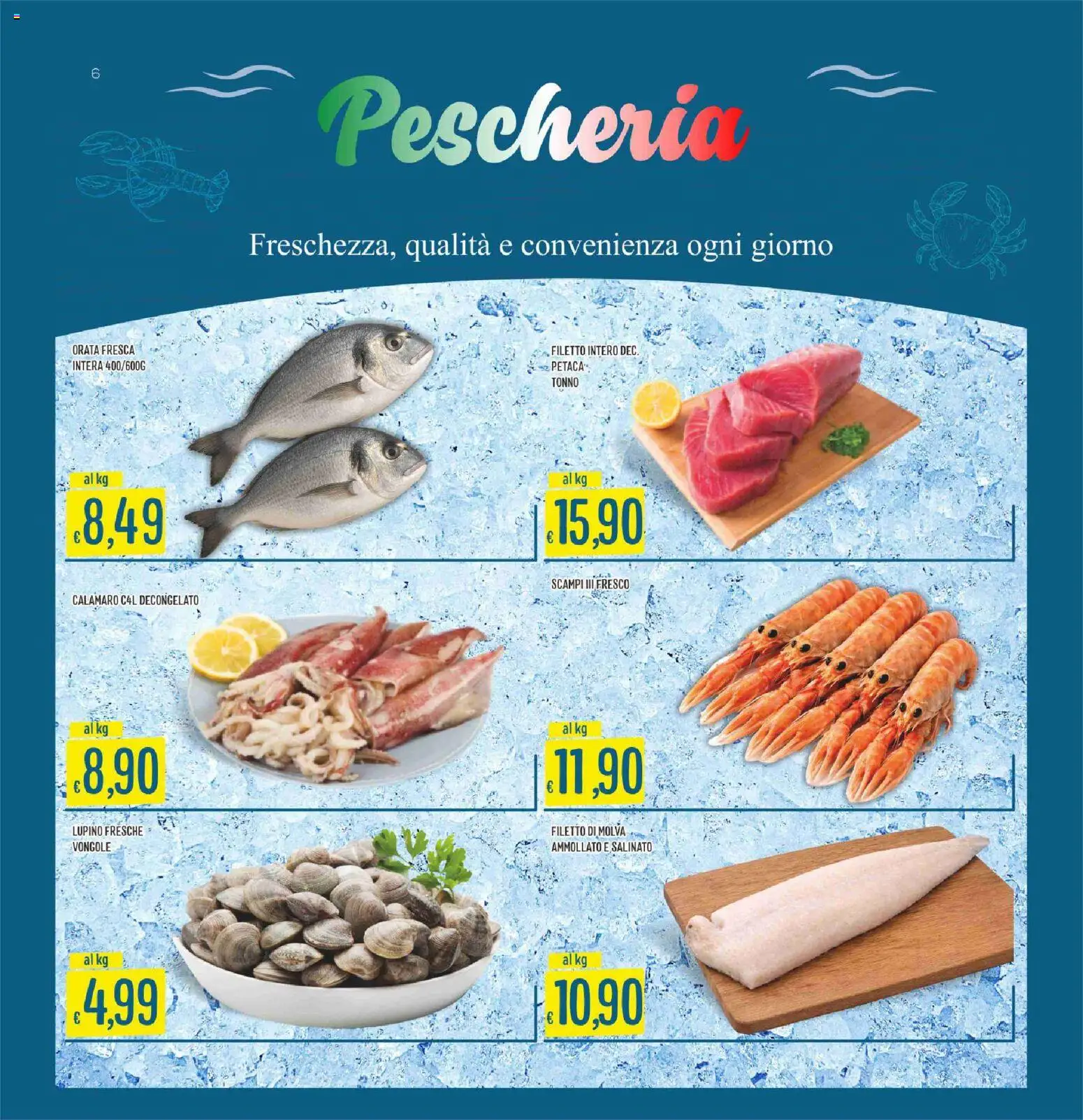 Volantino SISA del 16.04.2026 | Pagina: 6 | Prodotti: Vongole, Orata, Tonno