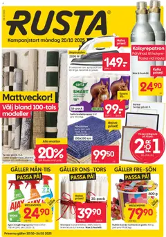 Rusta - erbjudanden - Förhandsvisning av reklamblad från butik Rusta aktuell från 20.10.2025