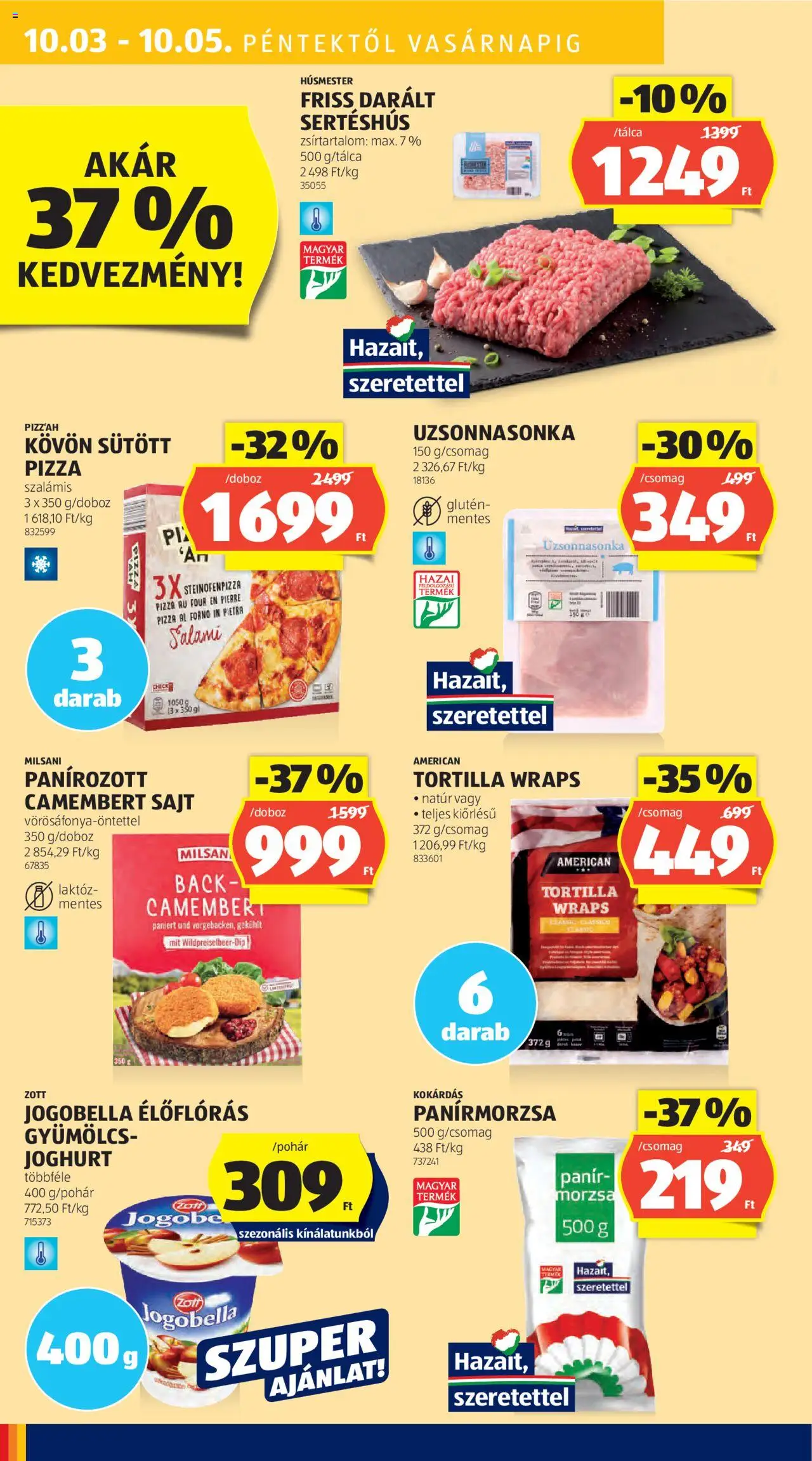 Aldi akciós ujság - amely érvényes a következő dátumtól: 02.10.2025 | Oldal: 36 | Termékek: Gyümölcs, Doboz, Joghurt, Camembert