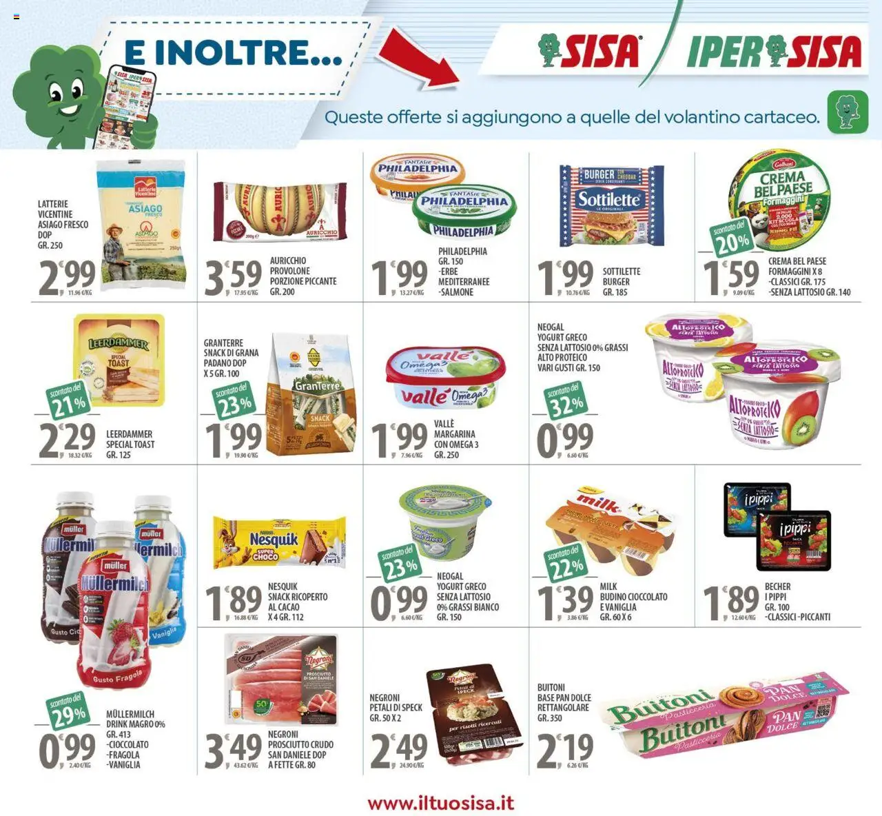 Volantino SISA del 23.09.2025 | Pagina: 20 | Prodotti: Speck, Crema, Salmone, Budino