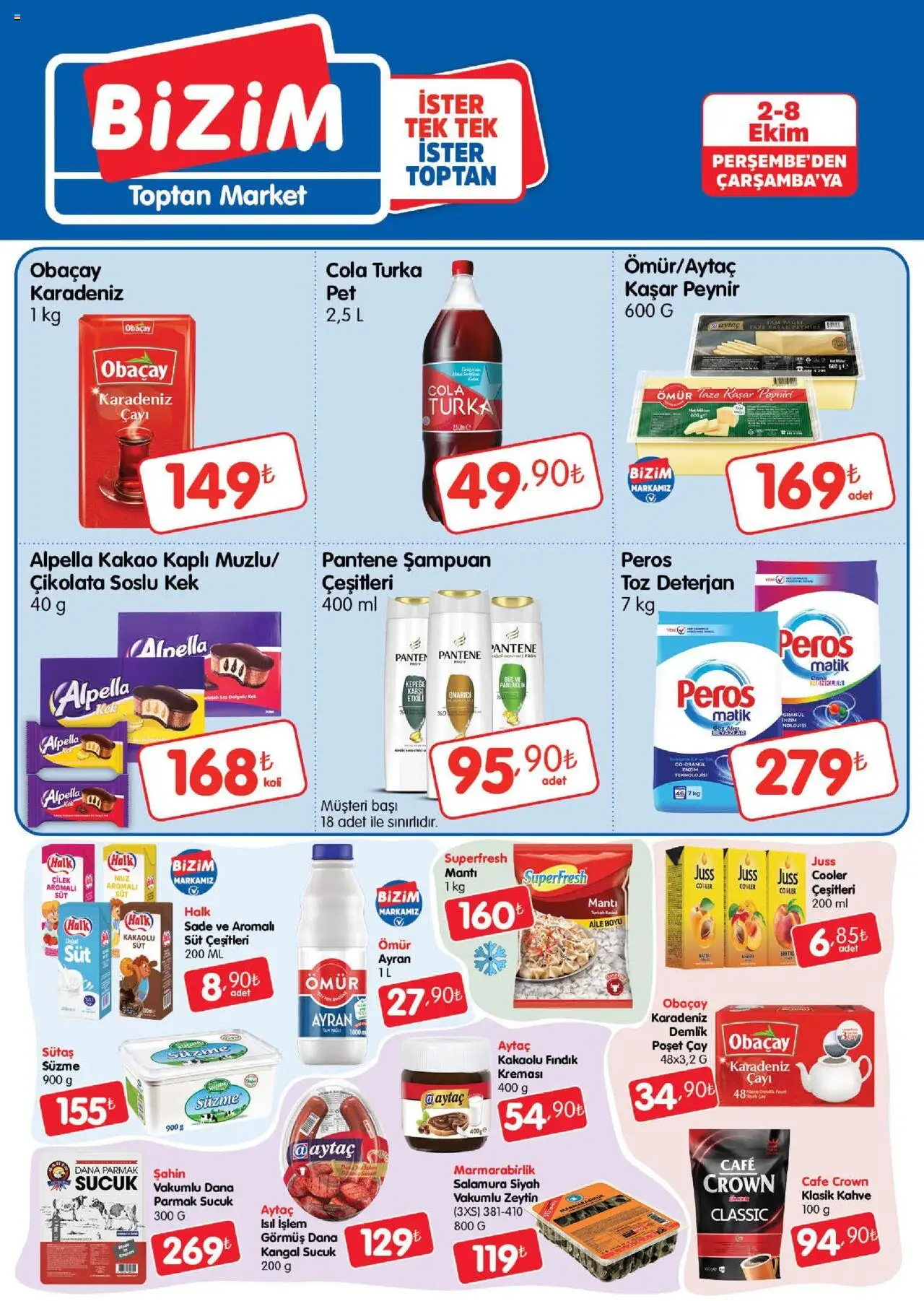 Bizim Toptan Katalog - 02.10.2025 tarihinden itibaren geçerlidir | Sayfa: 1 | Ürünler: Peynir, Çikolata, Çilek, Fındık
