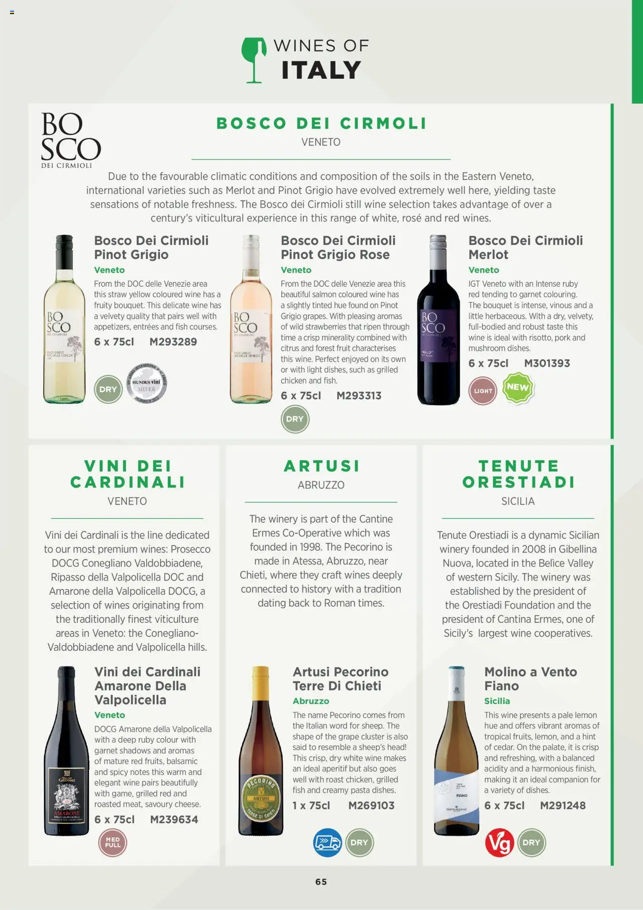  | Page: 65 | Products: Chicken, Prosecco, Pork, Pasta