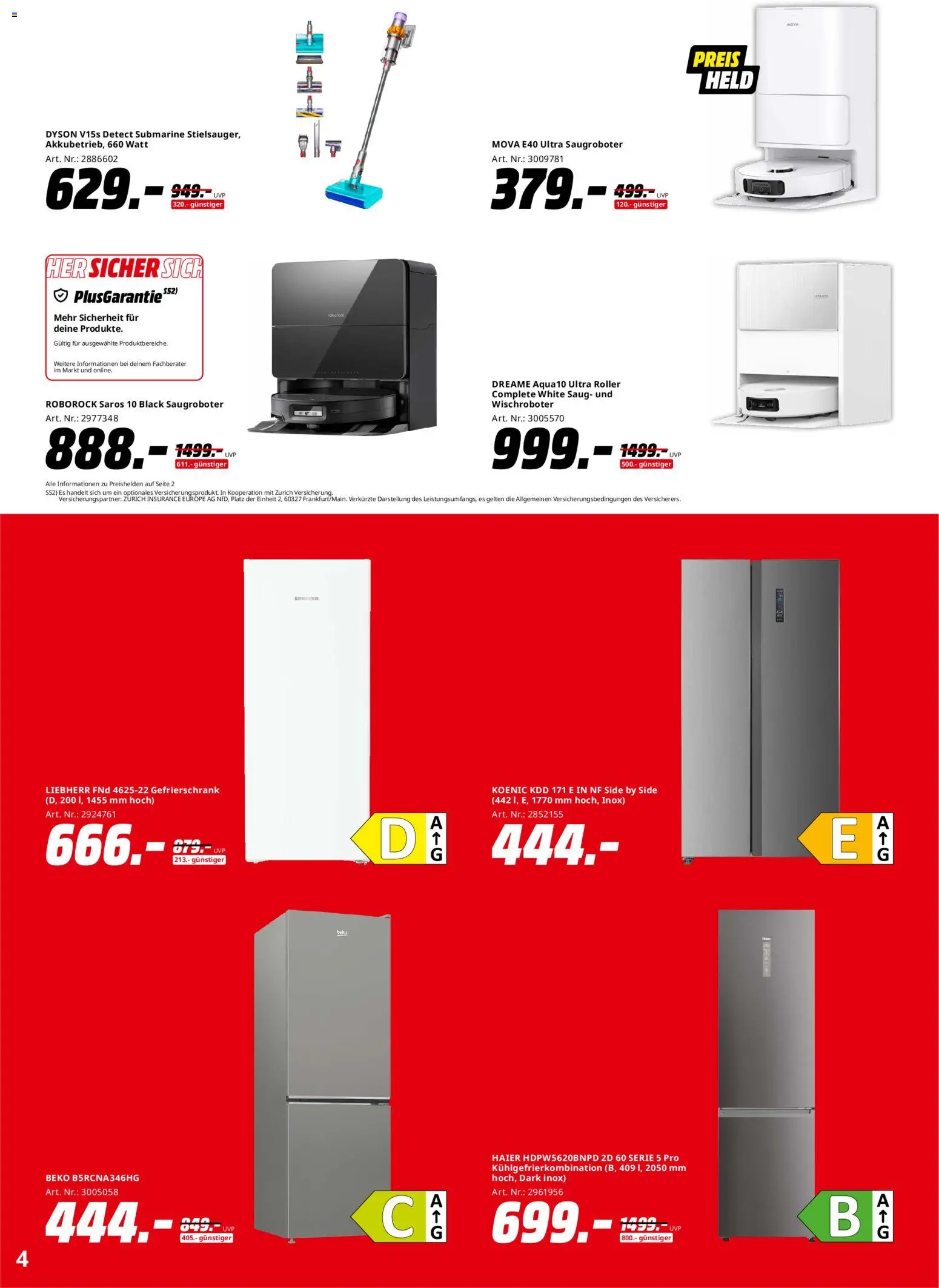 Saturn - Black Friday – gültig ab 13.11.2025 | Seite: 4 | Produkte: Dyson, Liebherr, Gefrierschrank, Kühlgefrierkombination