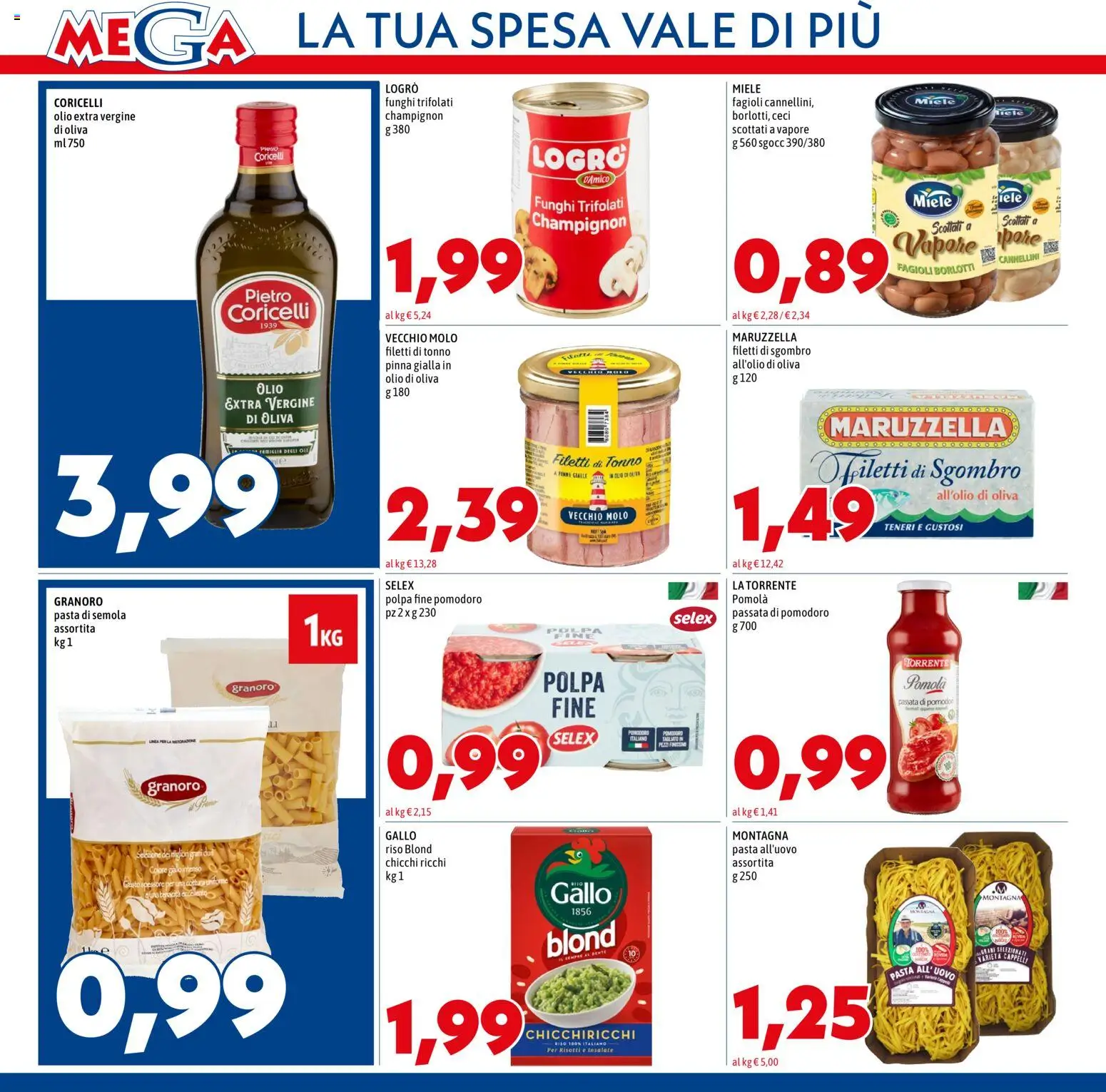 Volantino Mega del 26.02.2026 | Pagina: 8 | Prodotti: Fagioli, Miele, Sgombro, Olio di Oliva