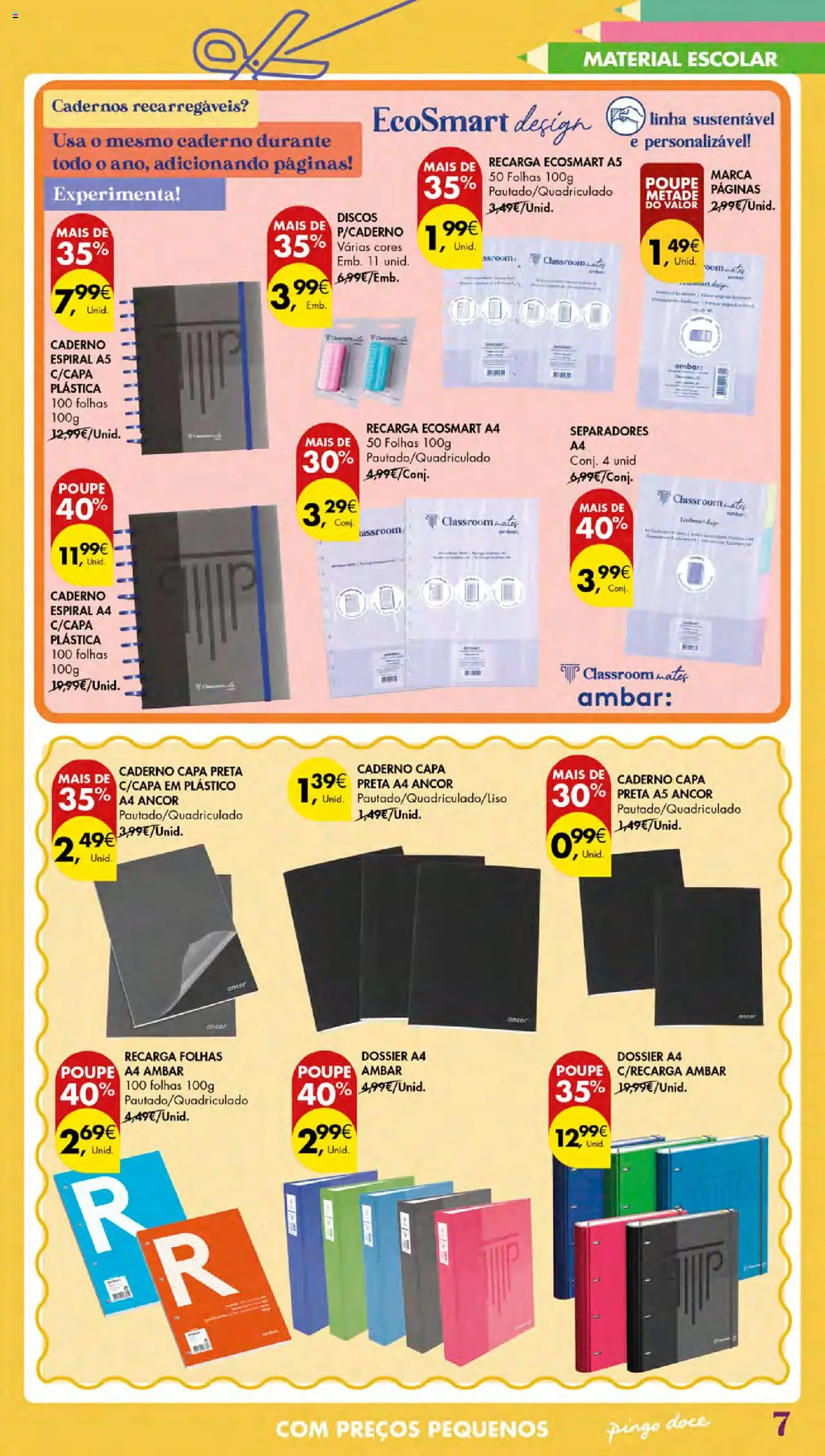 Pingo Doce - Regresso às Aulas Açores │ válido de 21.08.2025 | Página: 7 | Produtos: Caderno, Notebook
