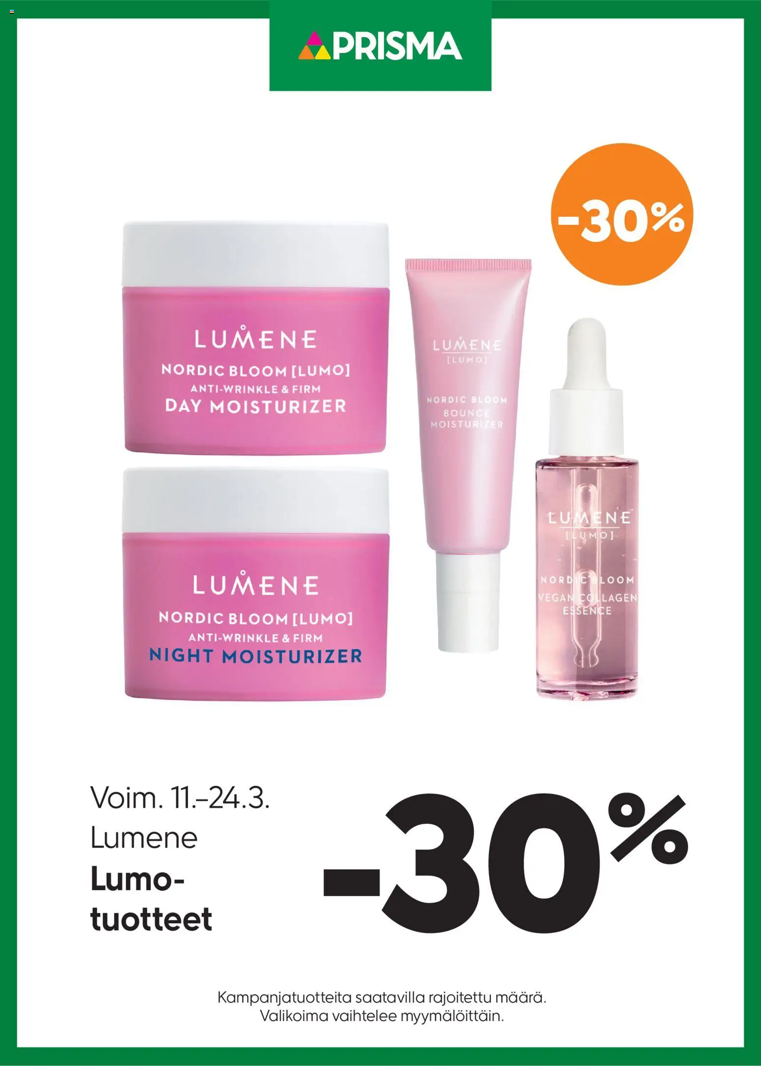 Prisma tarjoukset Lumene Lumo – voimassa 11.03.2026 alkaen | Sivu: 1