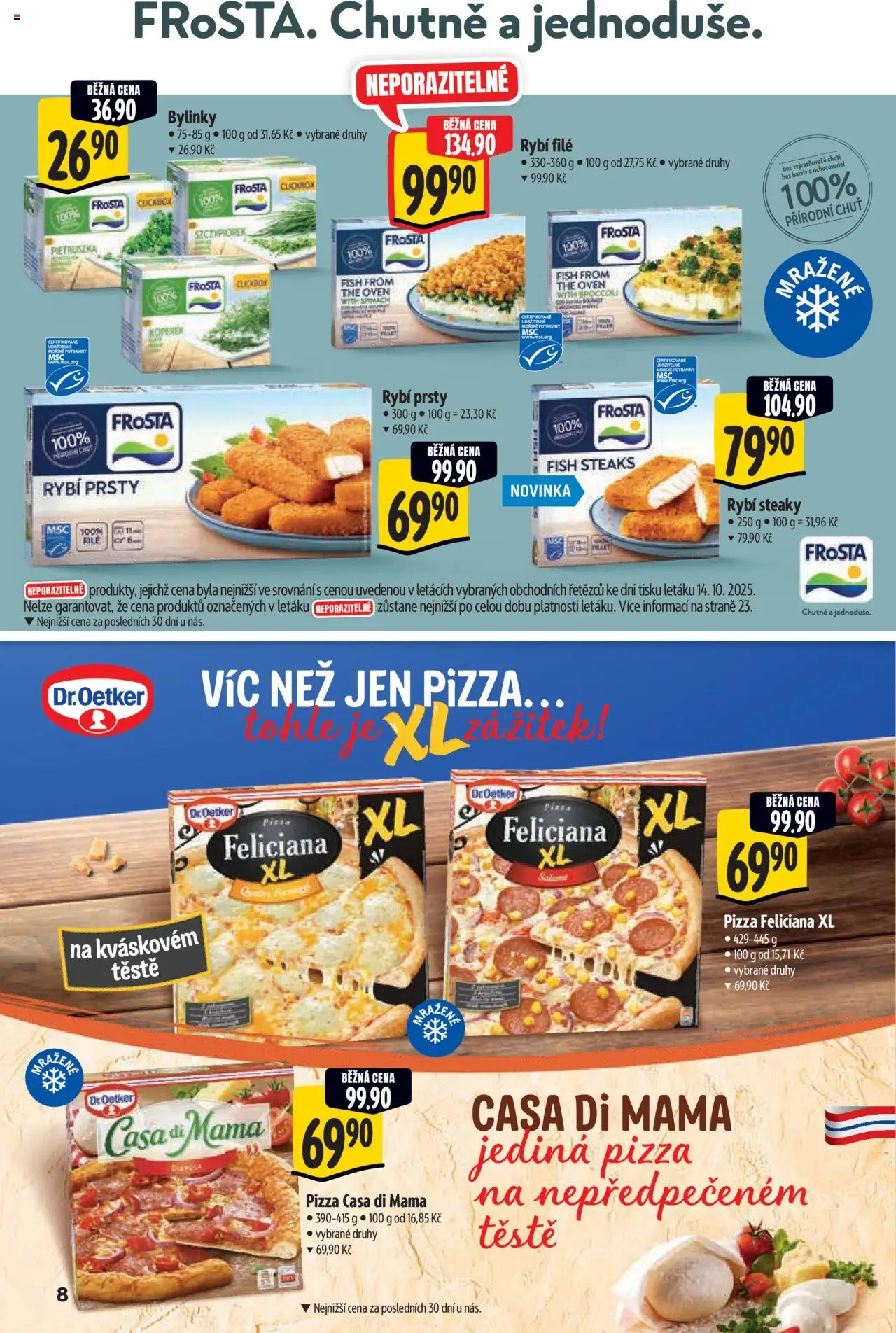 Albert katalog - Hypermarket od 22.10.2025 | Strana: 8 | Produkty: Pizza, Rybí prsty, Potraviny, File