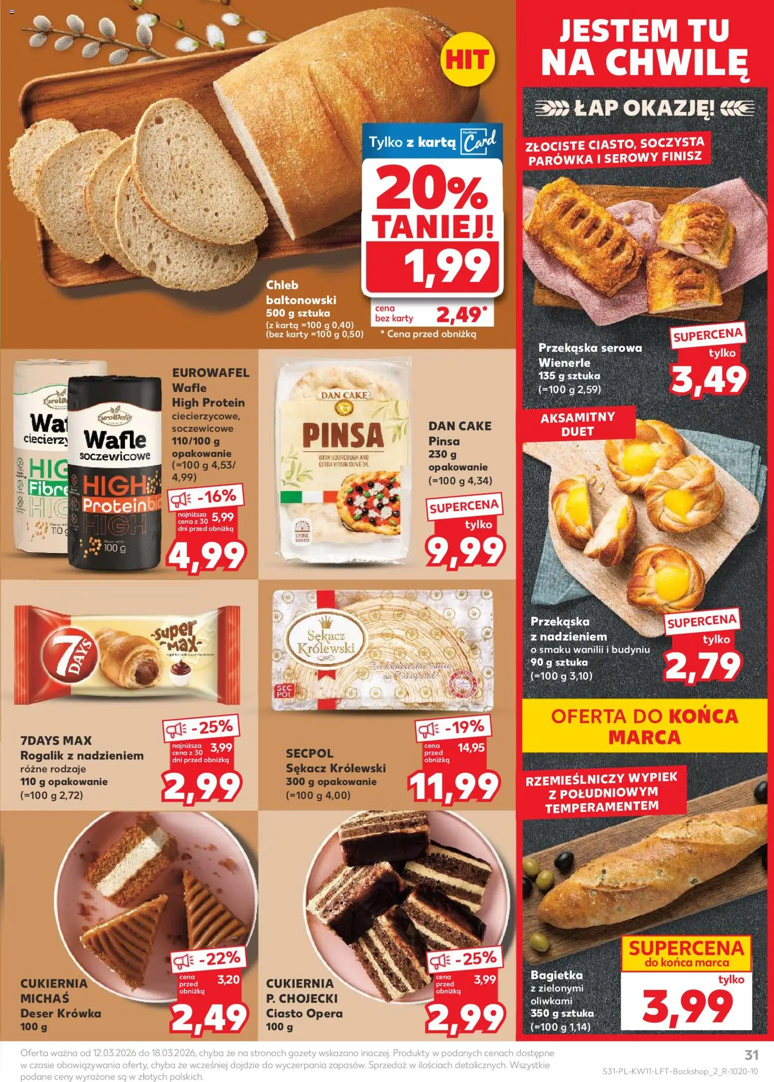 Kaufland gazetka od 12.03.2026 | Strona: 31 | Produkty: Karta, Krowka, Bagietka, Chleb