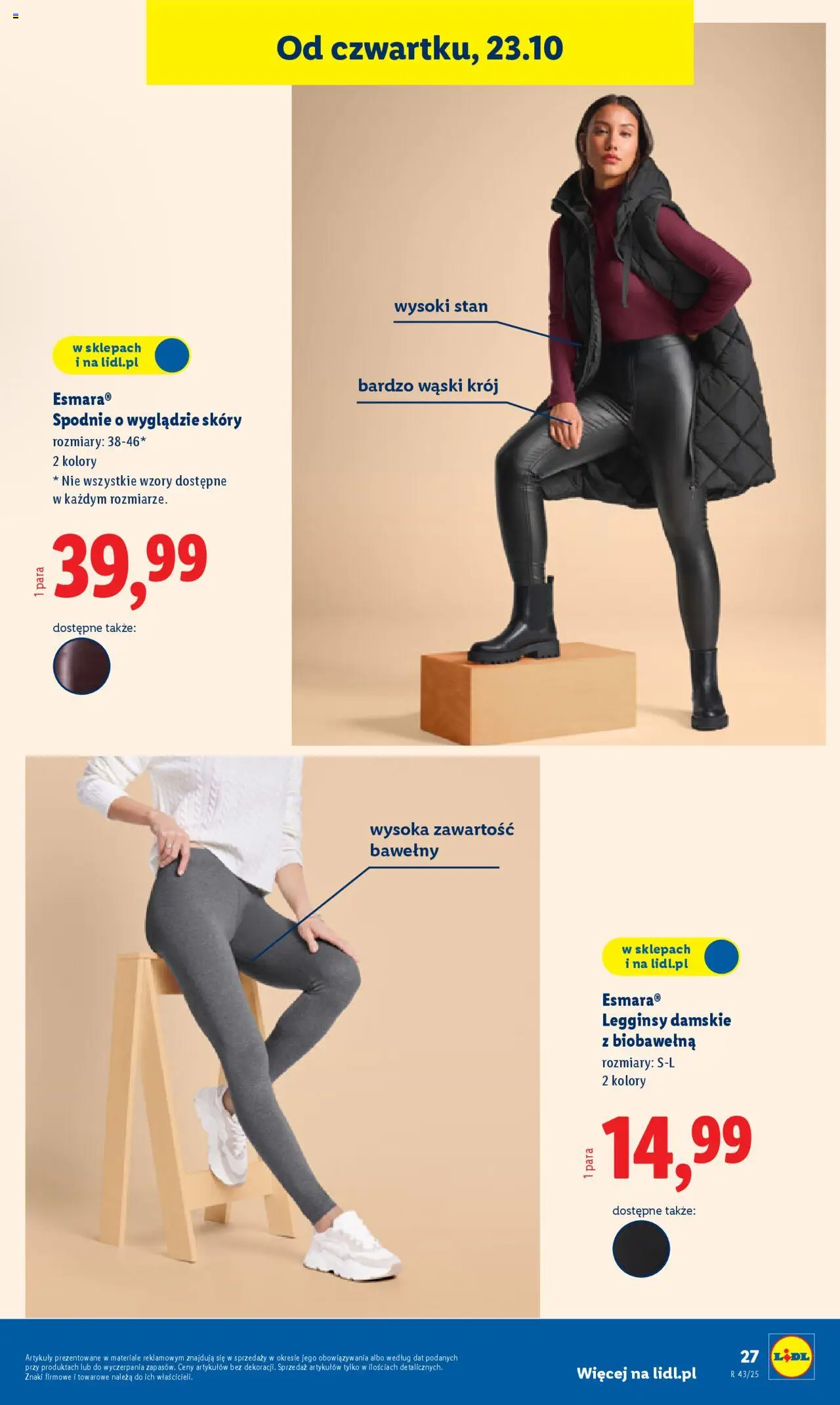 Lidl Katalog od 20.10.2025 | Strona: 31 | Produkty: Spodnie, Legginsy, Legginsy damskie
