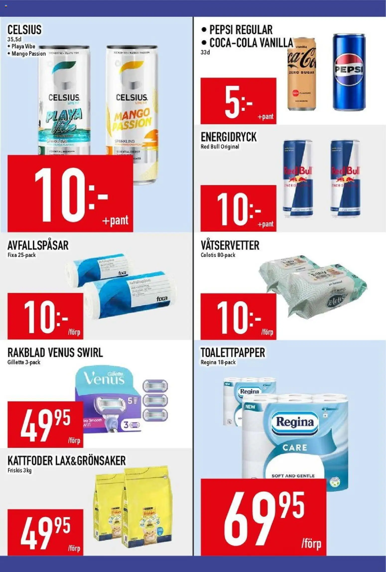 Matdax reklamblad aktuell från 03.11.2025 | Sida: 19 | Produkter: Avfallspåsar, Toalettpapper, Pepsi, Energidryck