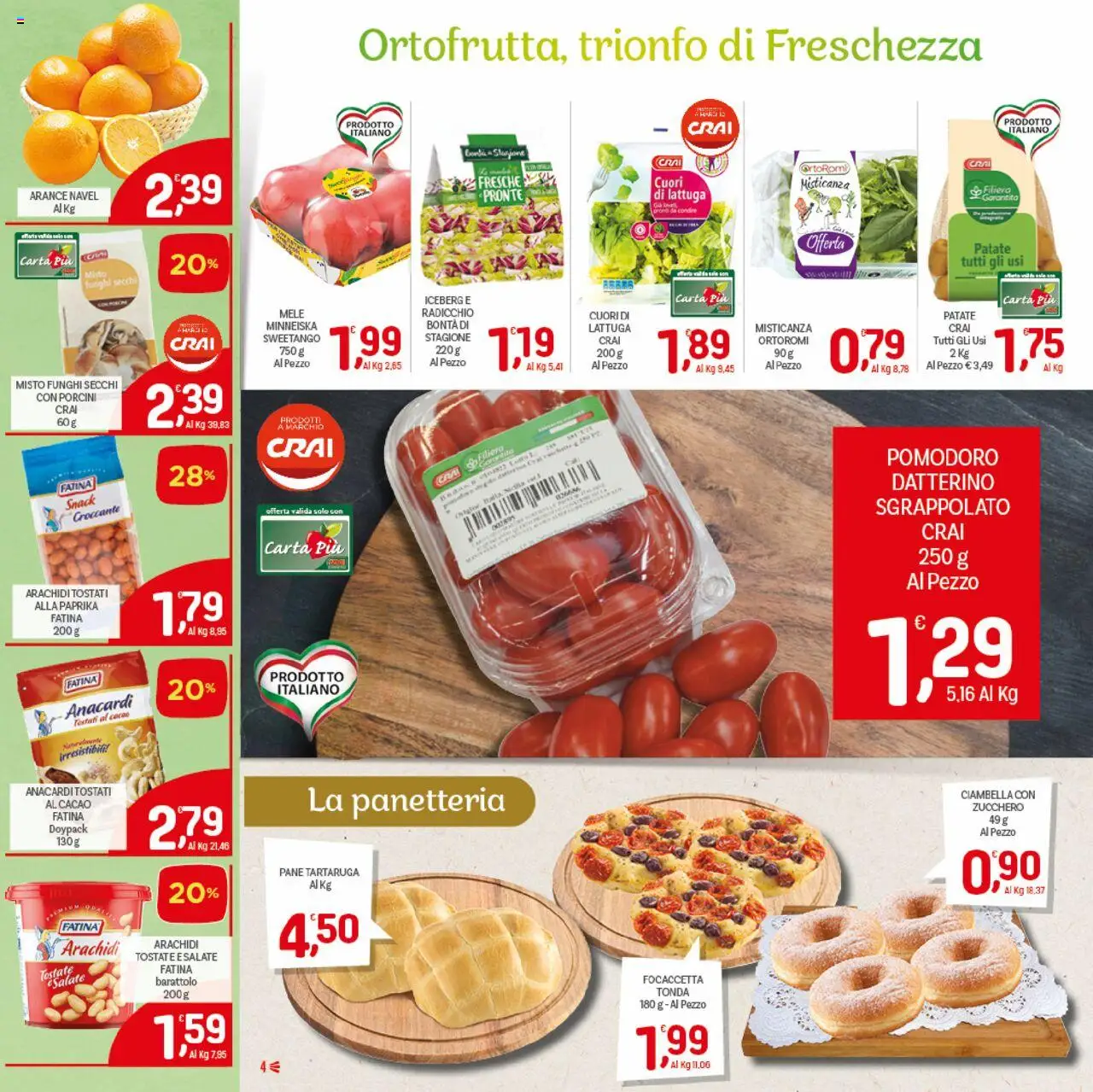 Volantino CRAI del 04.09.2025 | Pagina: 4 | Prodotti: Zucchero, Pomodoro, Anacardi, Cocco