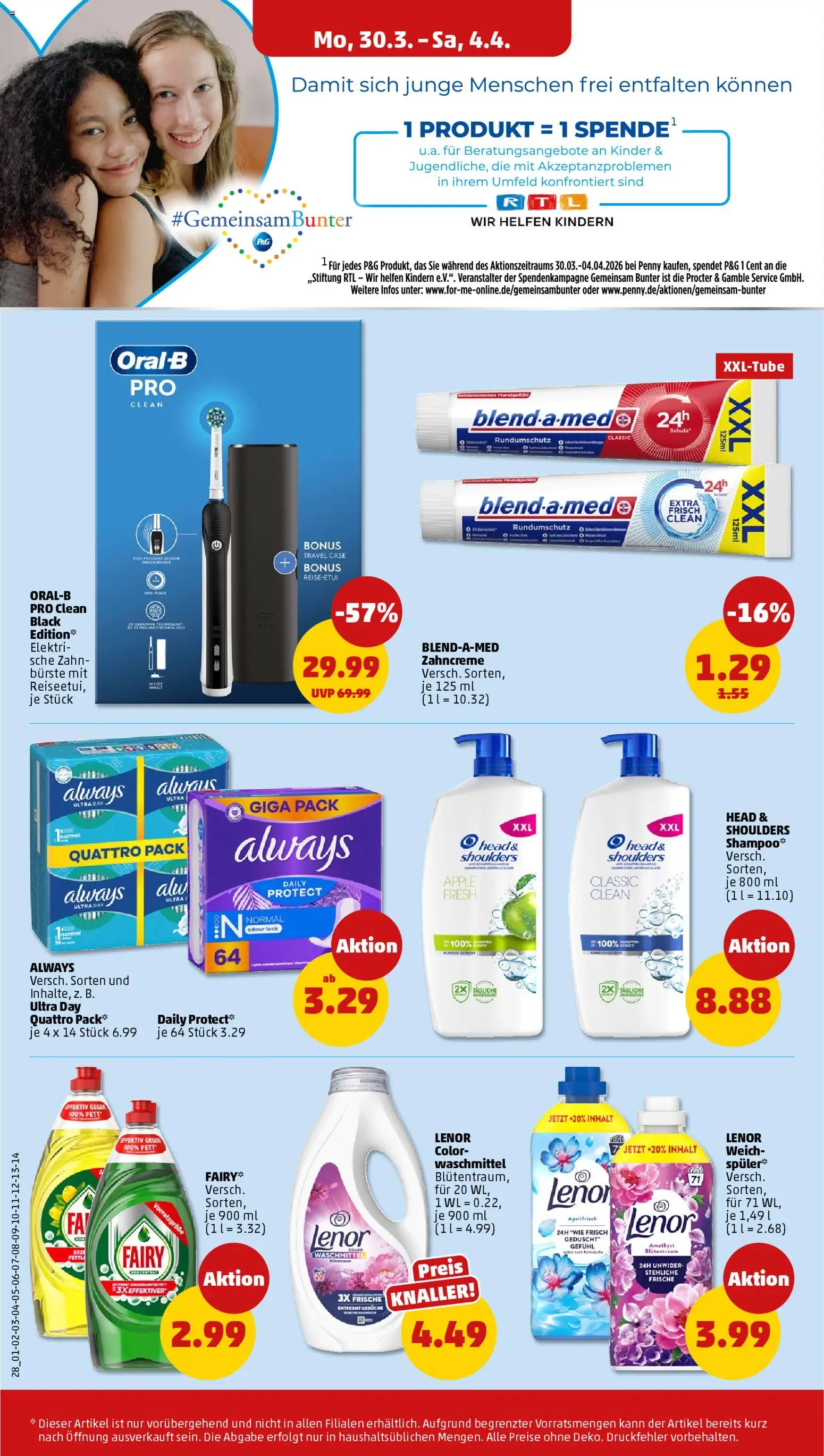 Penny Prospekt 	 – gültig ab 30.03.2026 | Seite: 32 | Produkte: Lenor, Bürste, Apple, Waschmittel