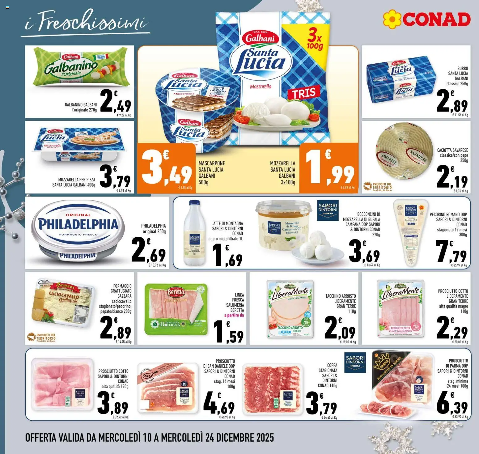 Volantino Conad del 10.12.2025 | Pagina: 16 | Prodotti: Pizza, Pepe, Formaggio, Mascarpone