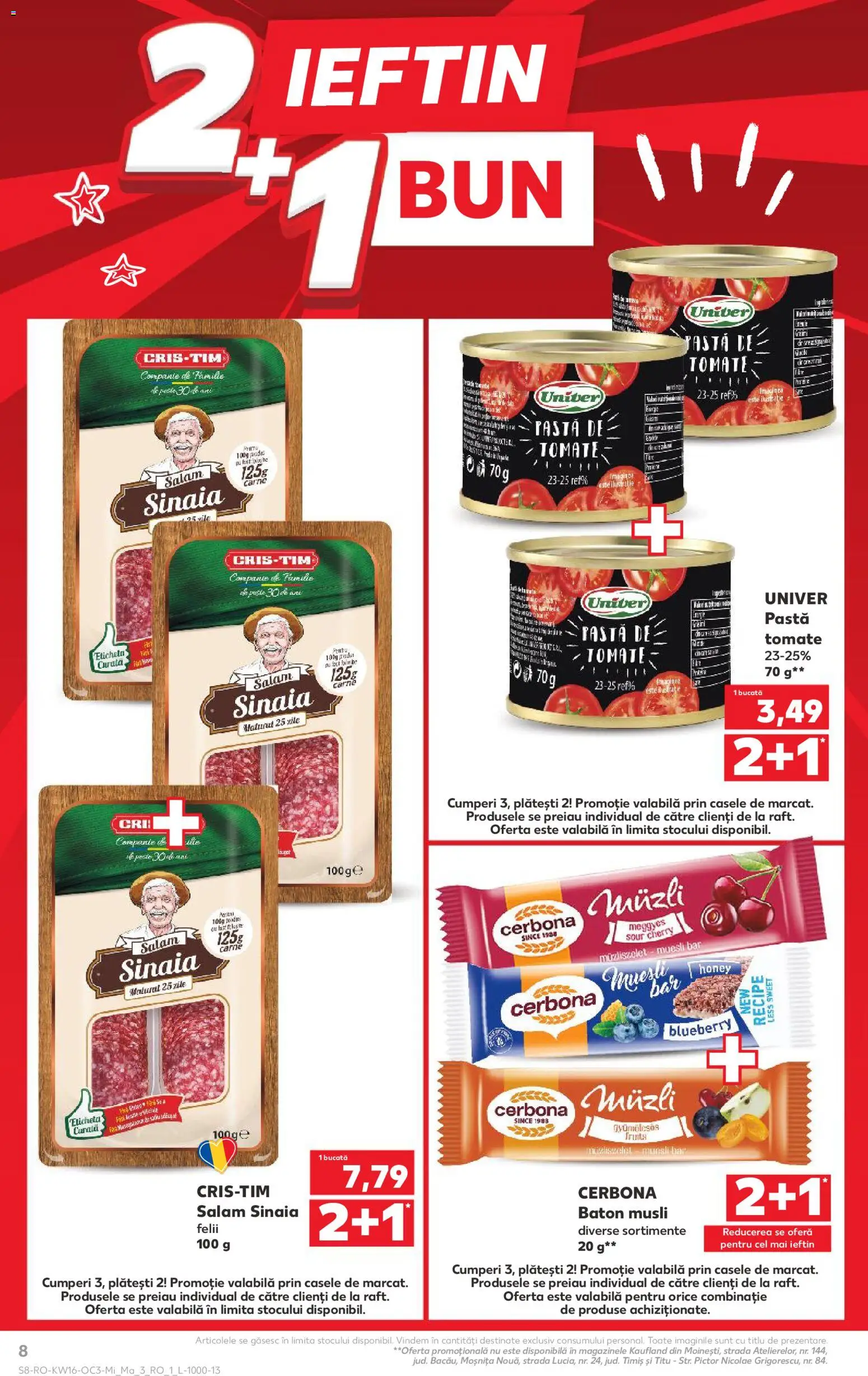 Noul catalog Kaufland – valabil de la 15.04.2026 | Pagină: 8 | Produse: Salam, Paste