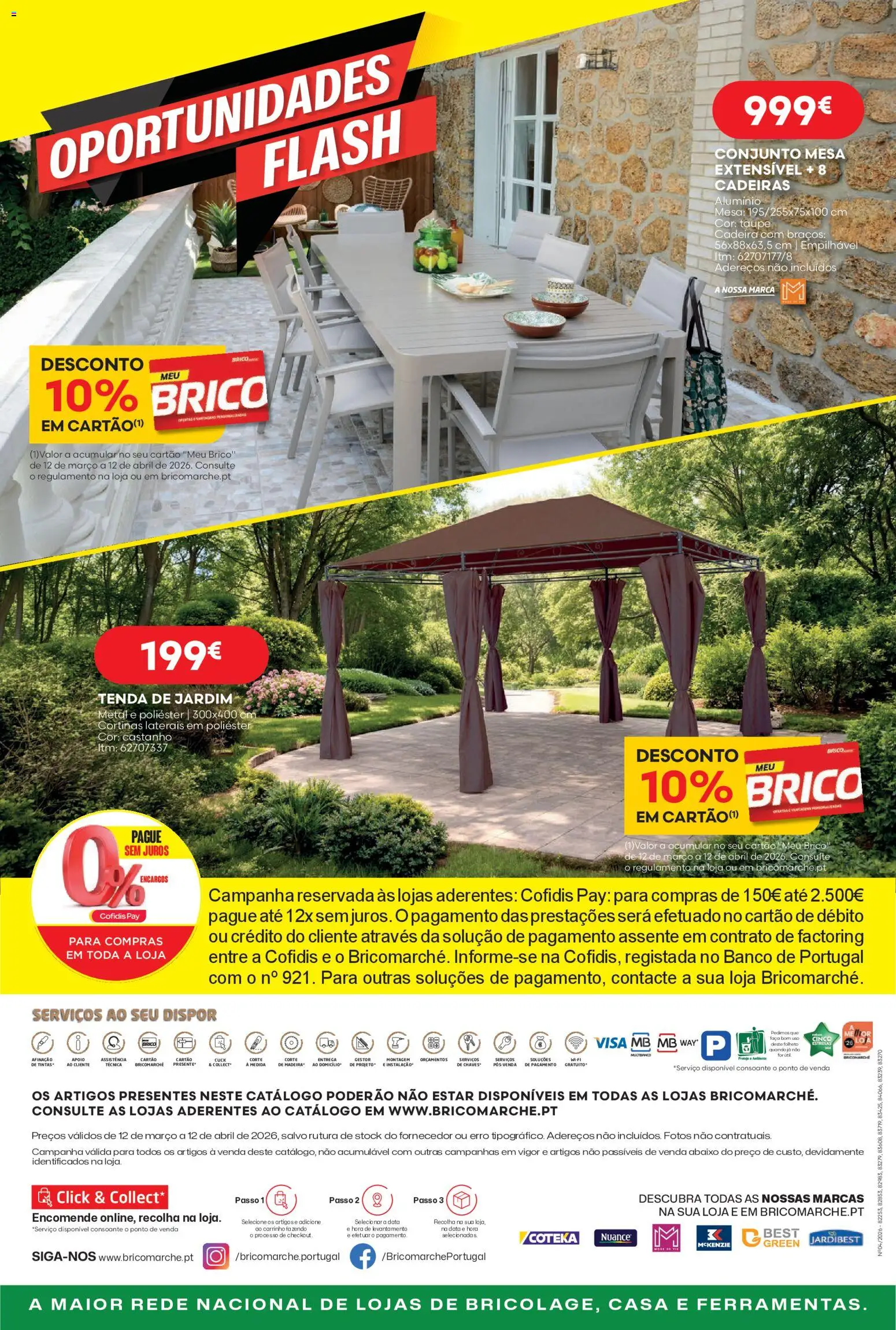 BricoMarché F04 JardimPetShop │ válido de 12.03.2026 | Página: 24 | Produtos: Faca, Cadeiras, Banco, Cadeira