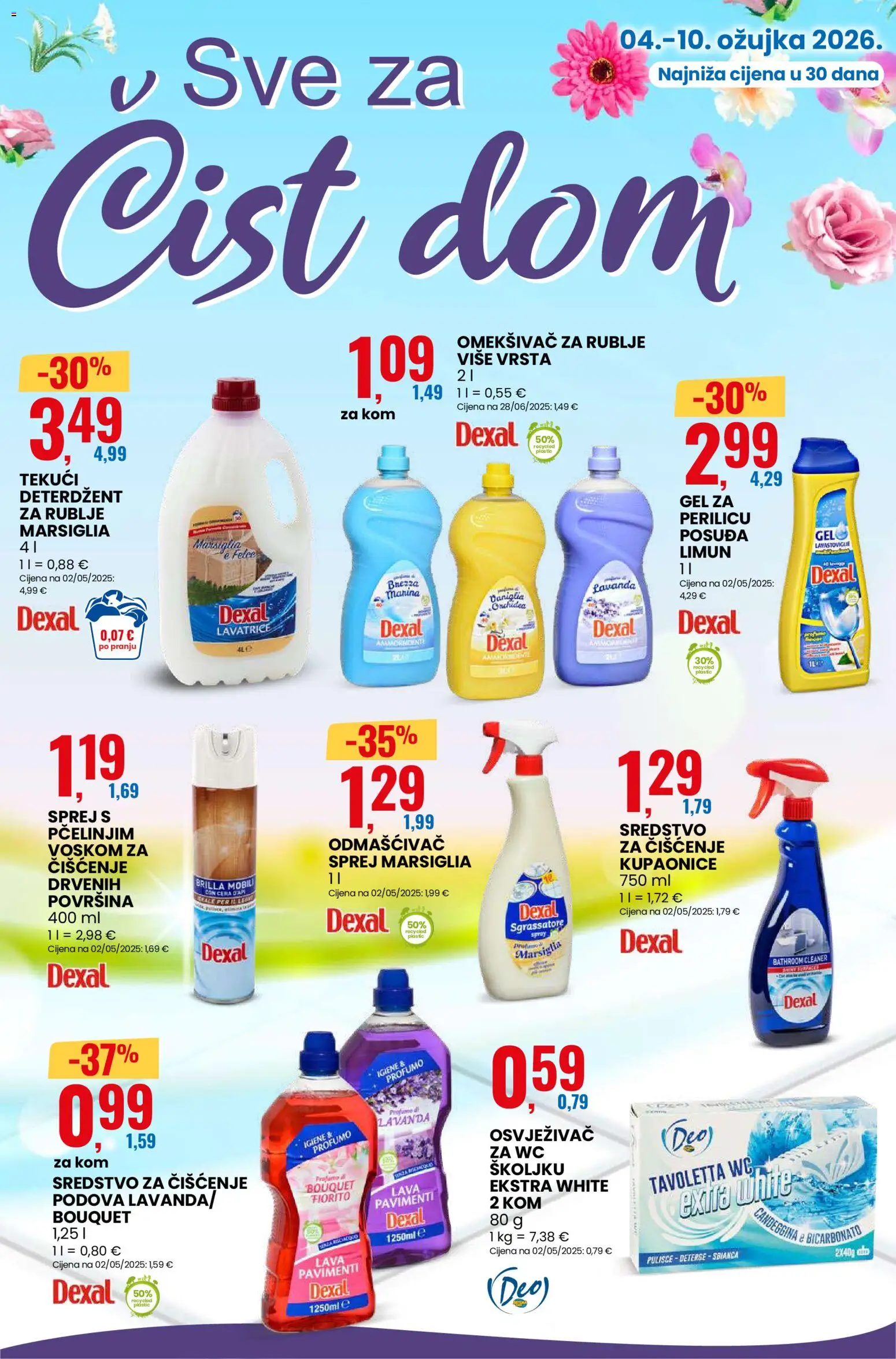 Eurospin katalog | vrijedi od 04.03.2026 | Stranica: 12 | Proizvodi: Omekšivač, Deterdžent, Limun, Tekući deterdžent