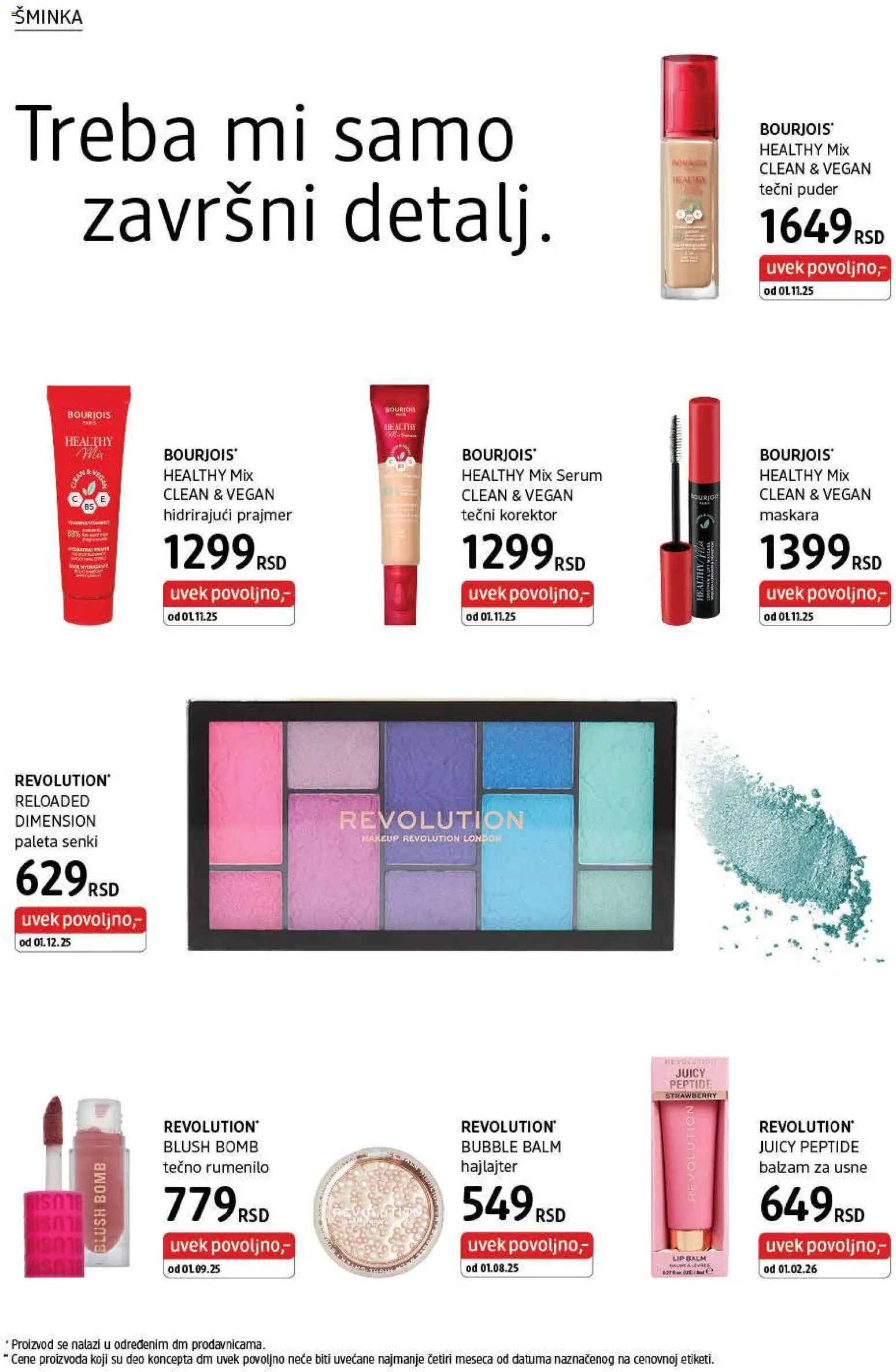 DM Drogerie katalog - važi od 01.02.2026 | Strana: 12 | Proizvode: Šminka, Korektor, Puder, Rumenilo