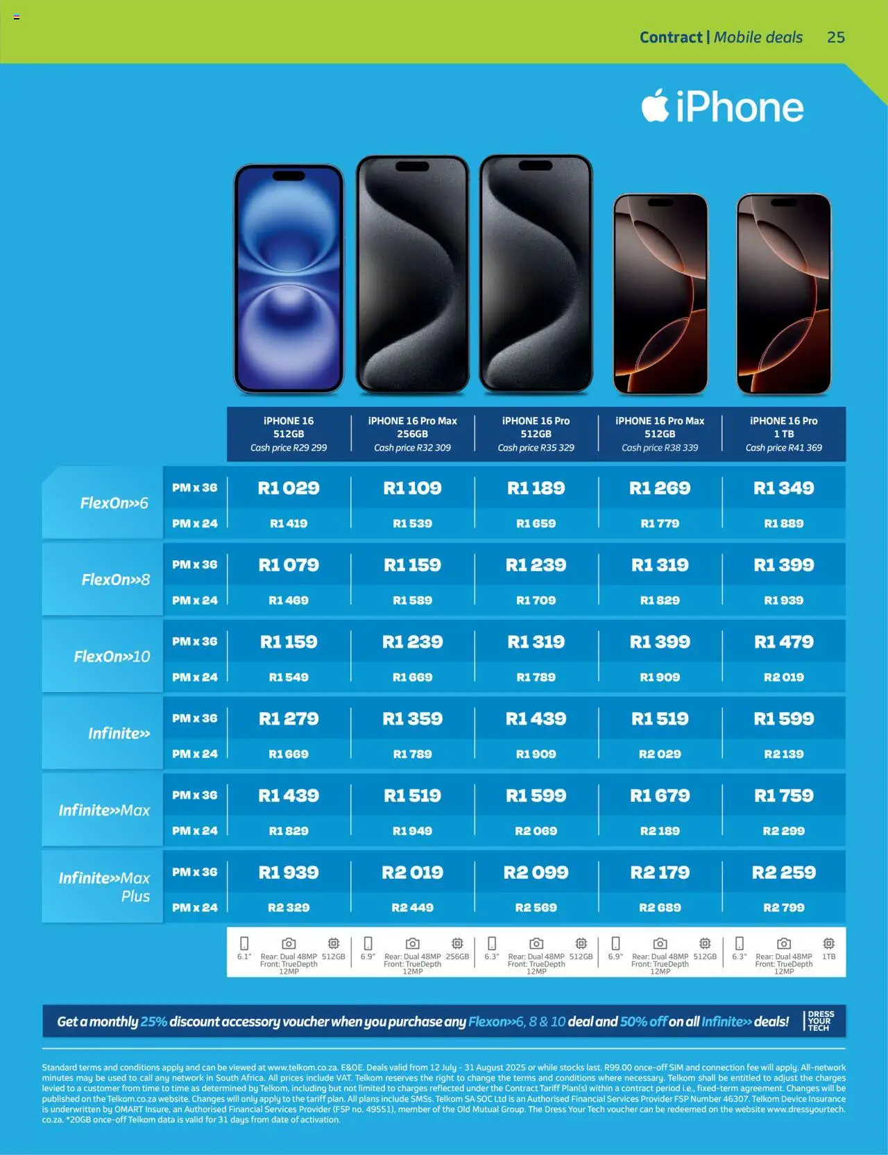 Telkom Deals │ valid from 12.07.2025 | Page: 25 | Products: Dress, Data, Sim