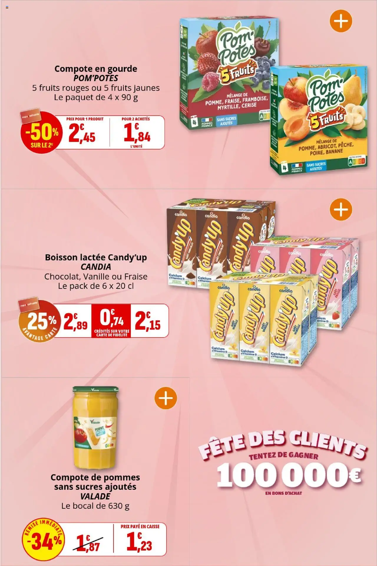 {H1} | Page: 18 | Produits: Compote en gourde, Pom'potes, Banane, Chocolat