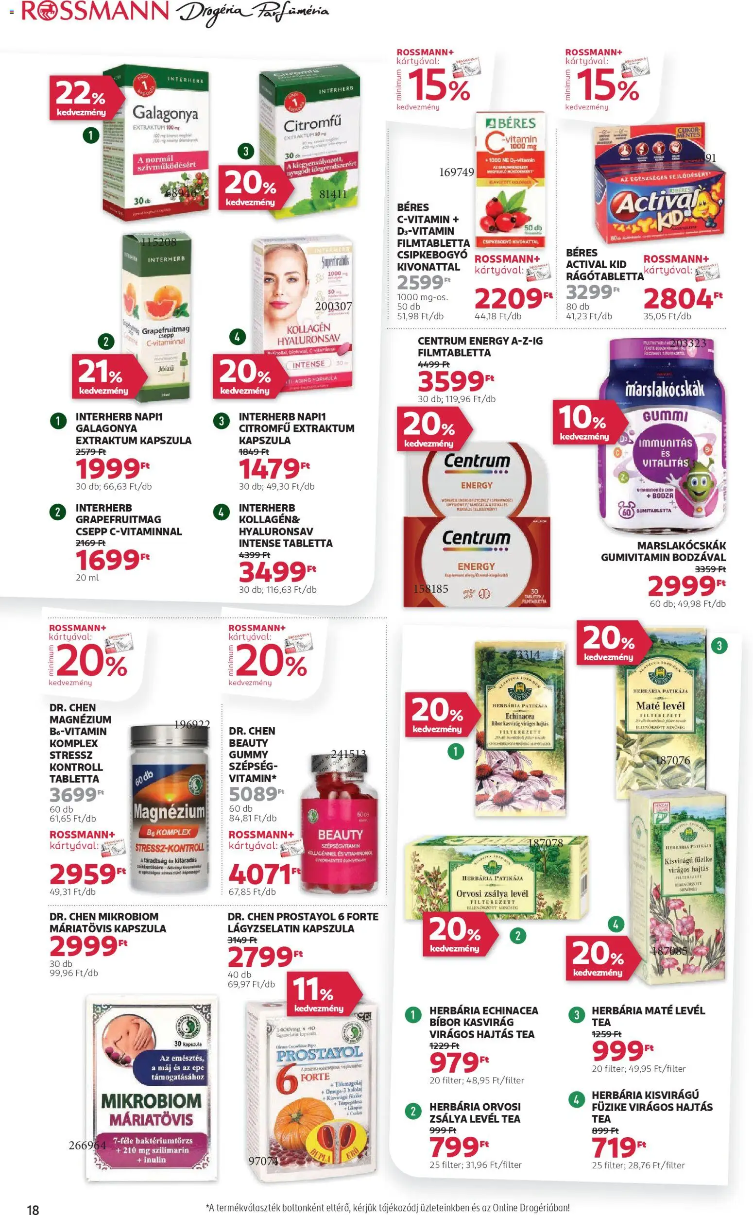 Rossmann akciós ujság - amely érvényes a következő dátumtól: 01.12.2025 | Oldal: 20 | Termékek: Tabletek, Kollagén, Multivitamin, Grapefruit