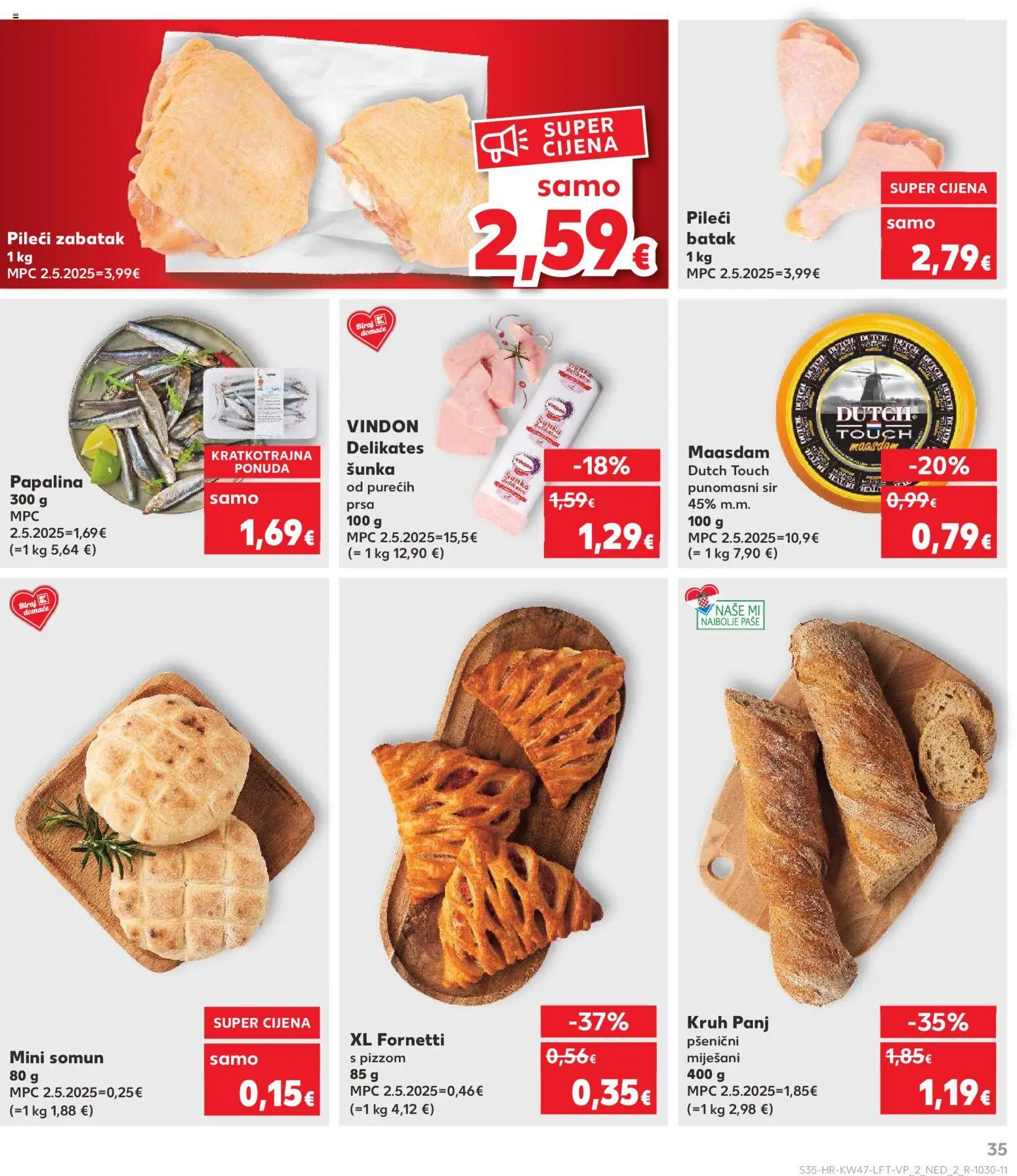 Kaufland katalog | vrijedi od 19.11.2025 | Stranica: 35 | Proizvodi: Somun, Sir, Kruh, Šunka