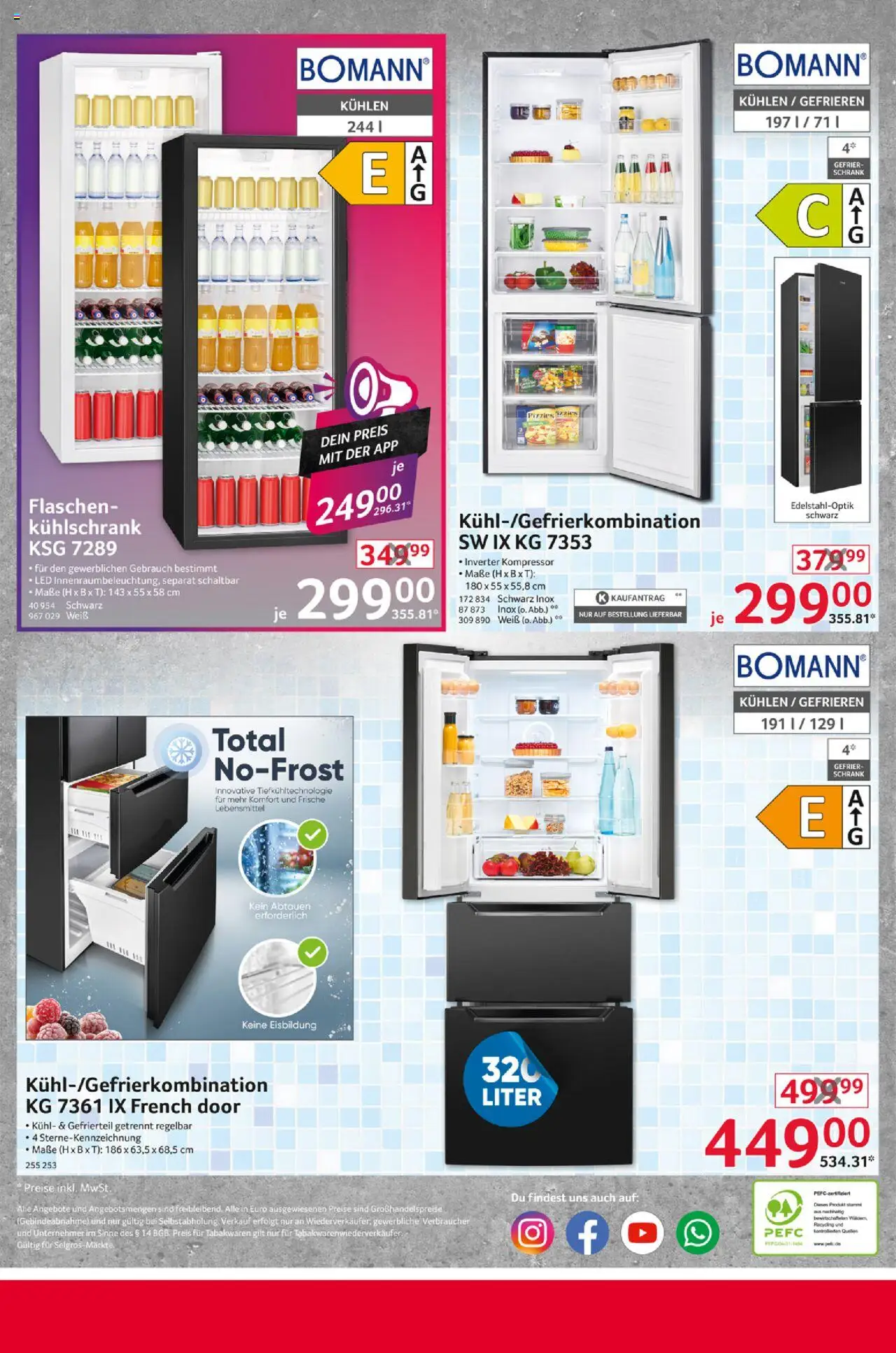 Selgros  Non Food - gültig ab dem 31.07.2025 | Seite: 16 | Produkte: Schrank, Kühlschrank