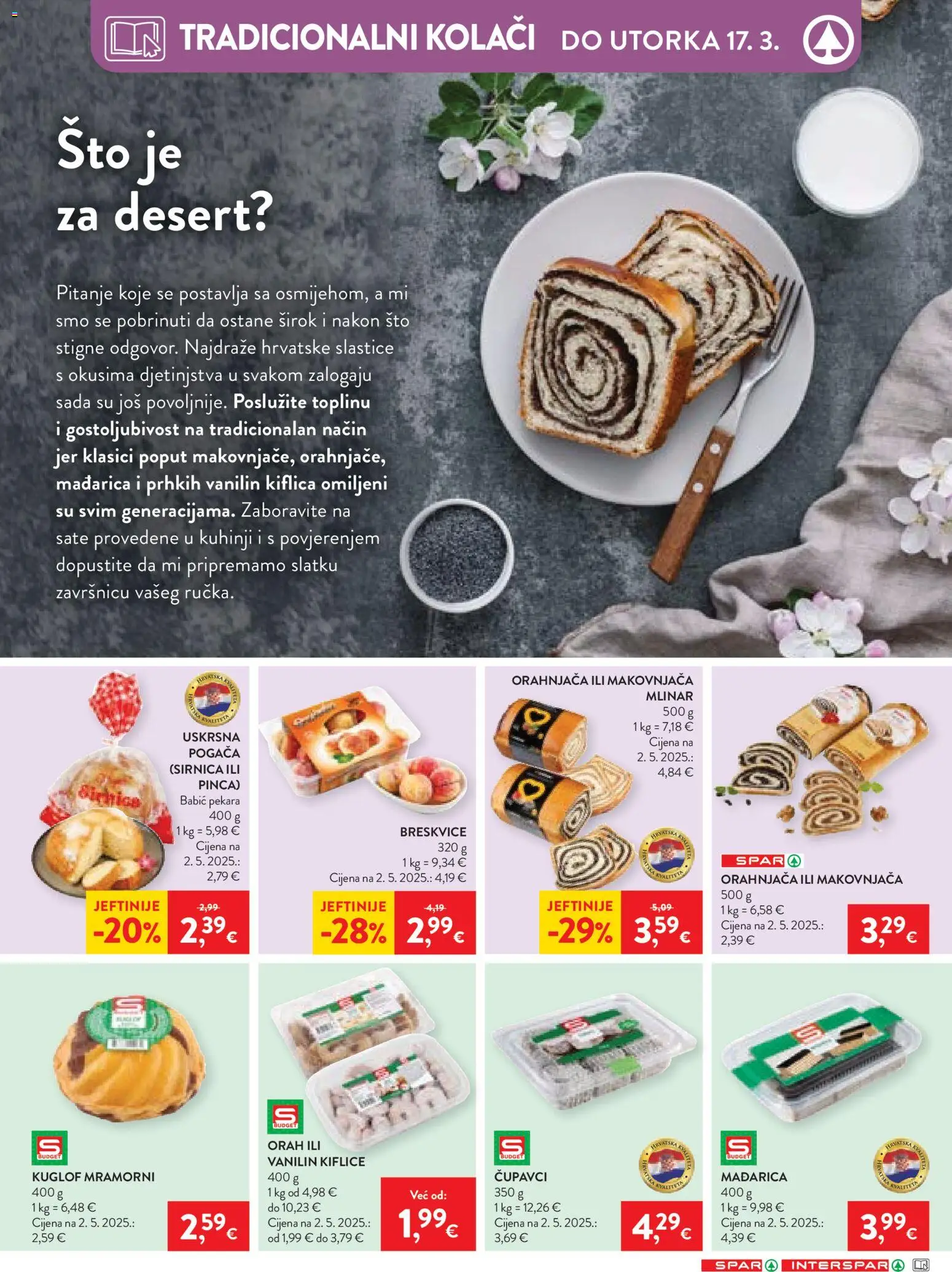 Spar katalog | vrijedi od 08.03.2026 | Stranica: 11 | Proizvodi: Pekara, Kiflice, Orah