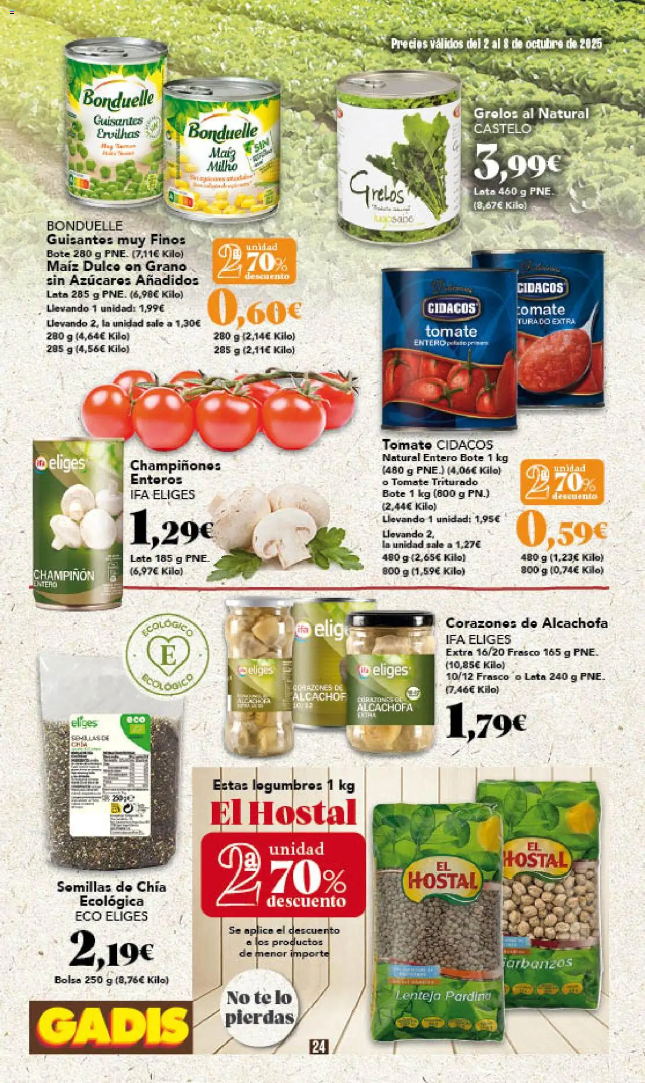 Gadis folleto │ válido desde el 02.10.2025 | Página: 24 | Productos: Té, Bolsa, Tomate triturado